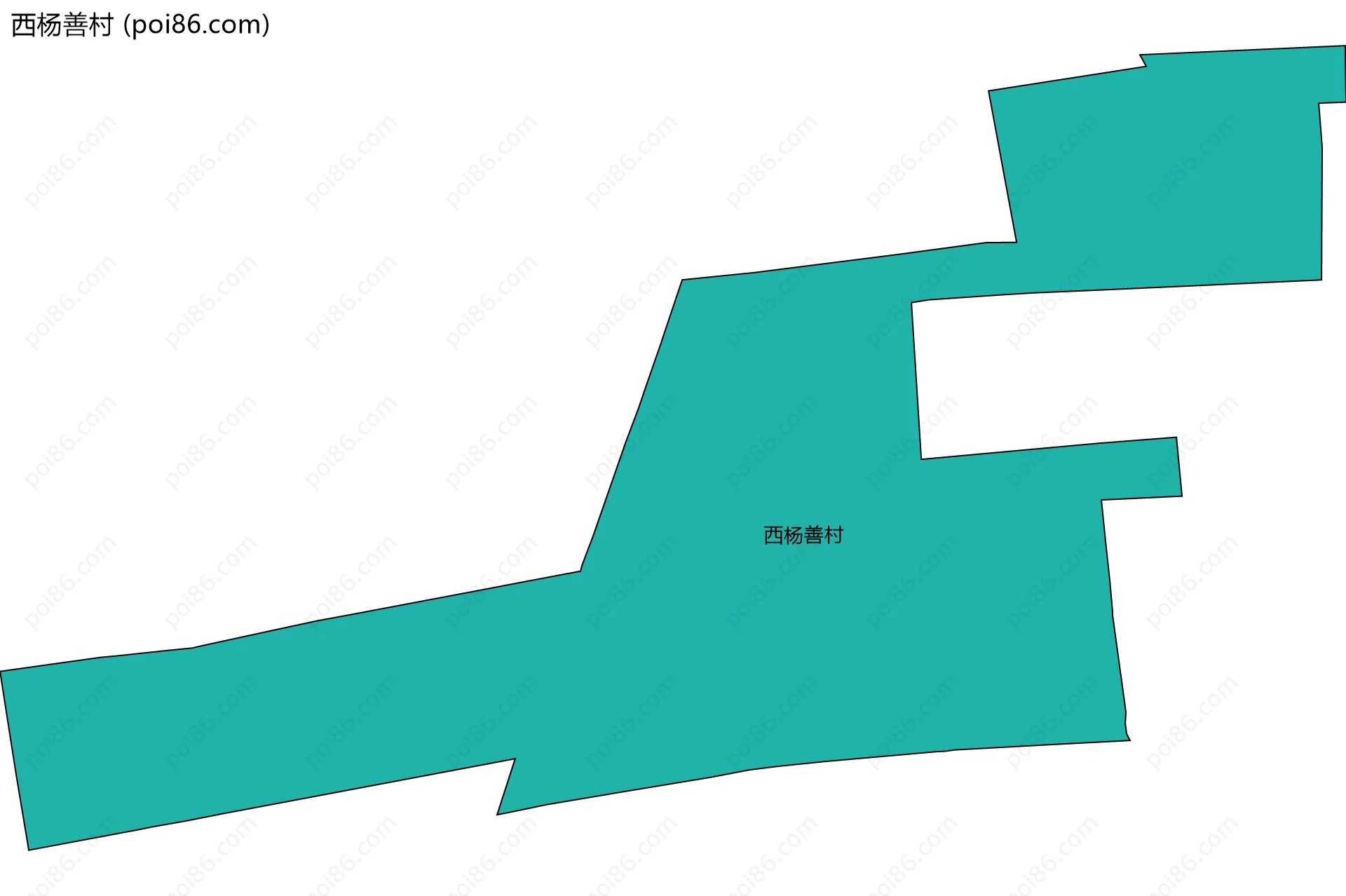 西杨善村边界地图