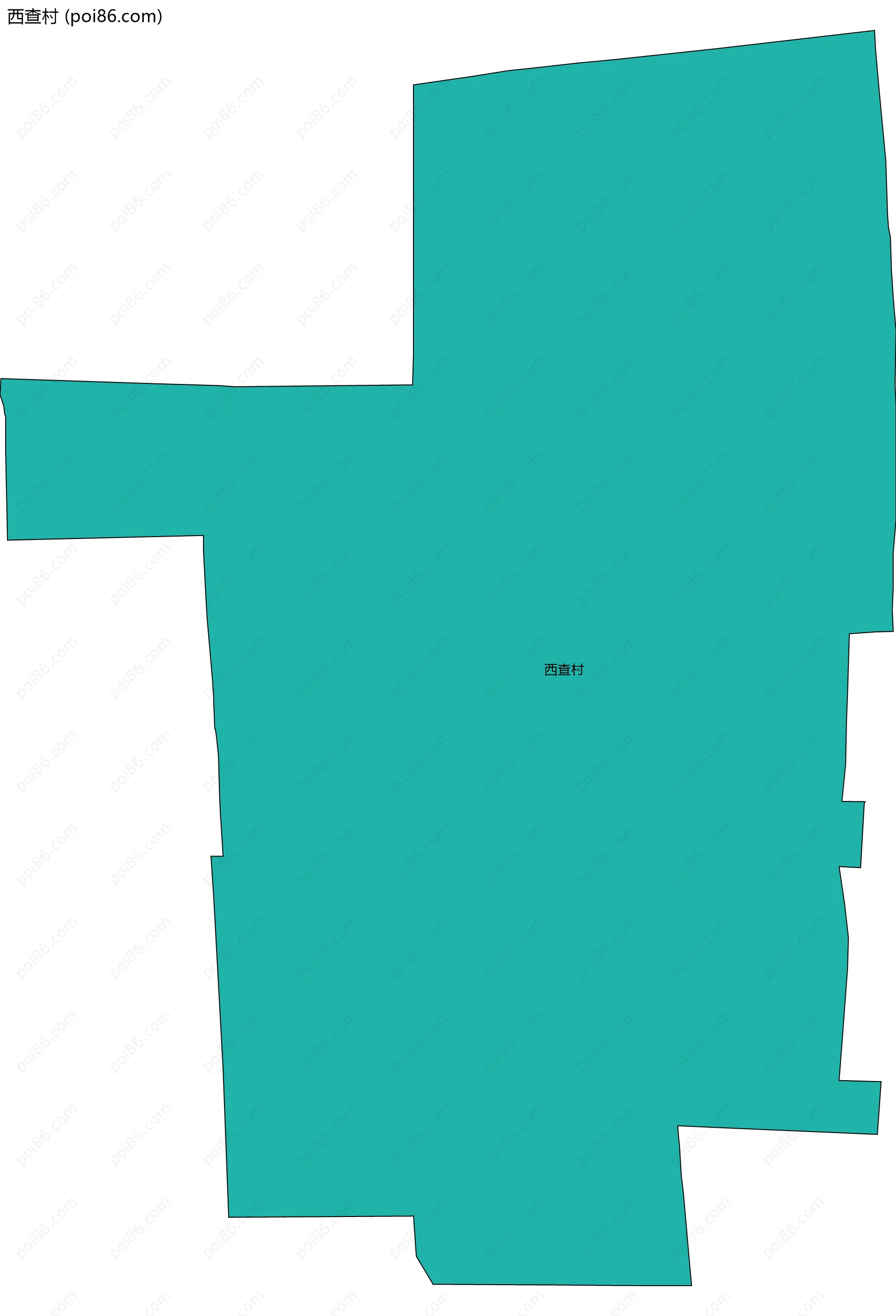 西查村边界地图