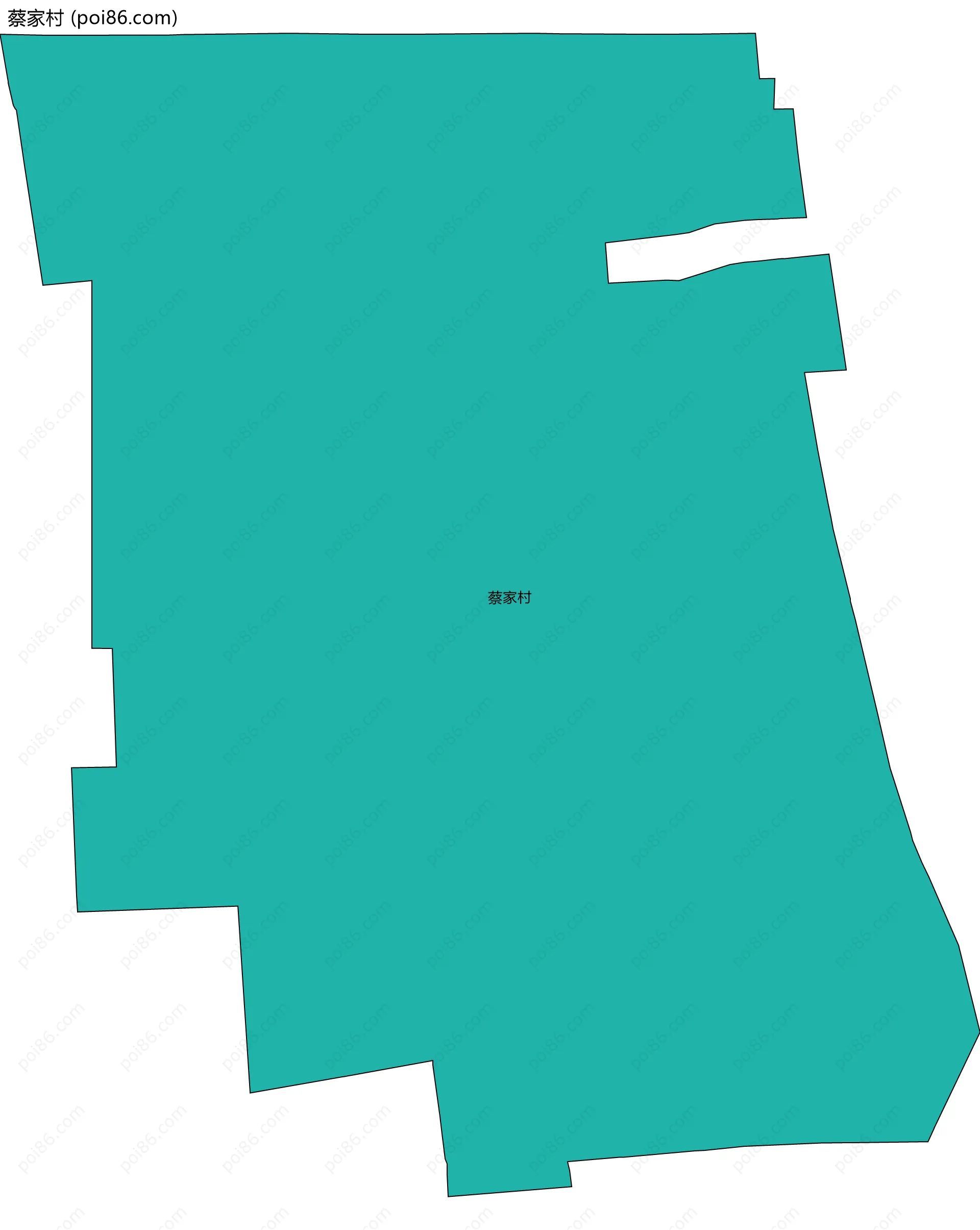 蔡家村边界地图