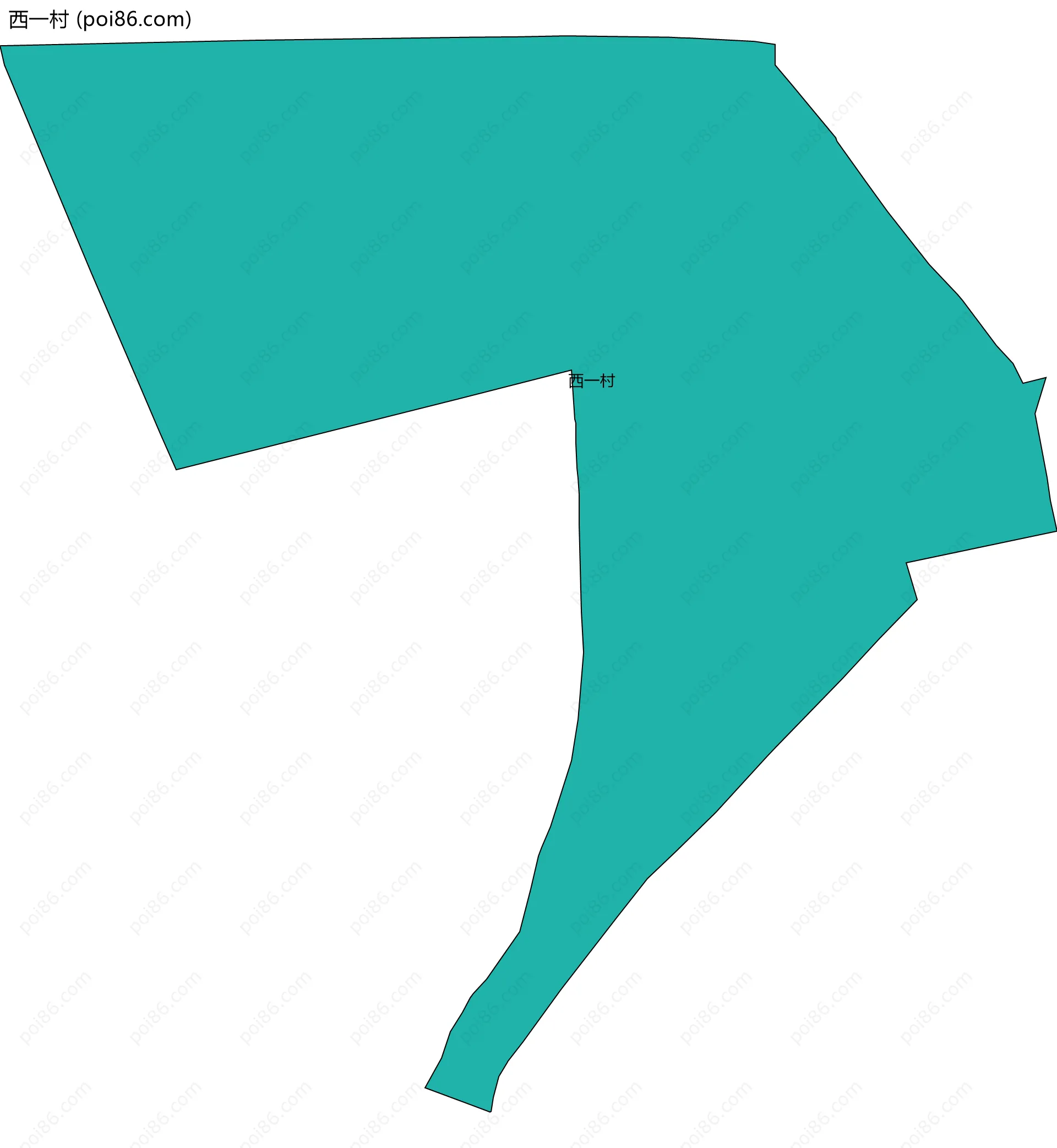 西一村边界地图