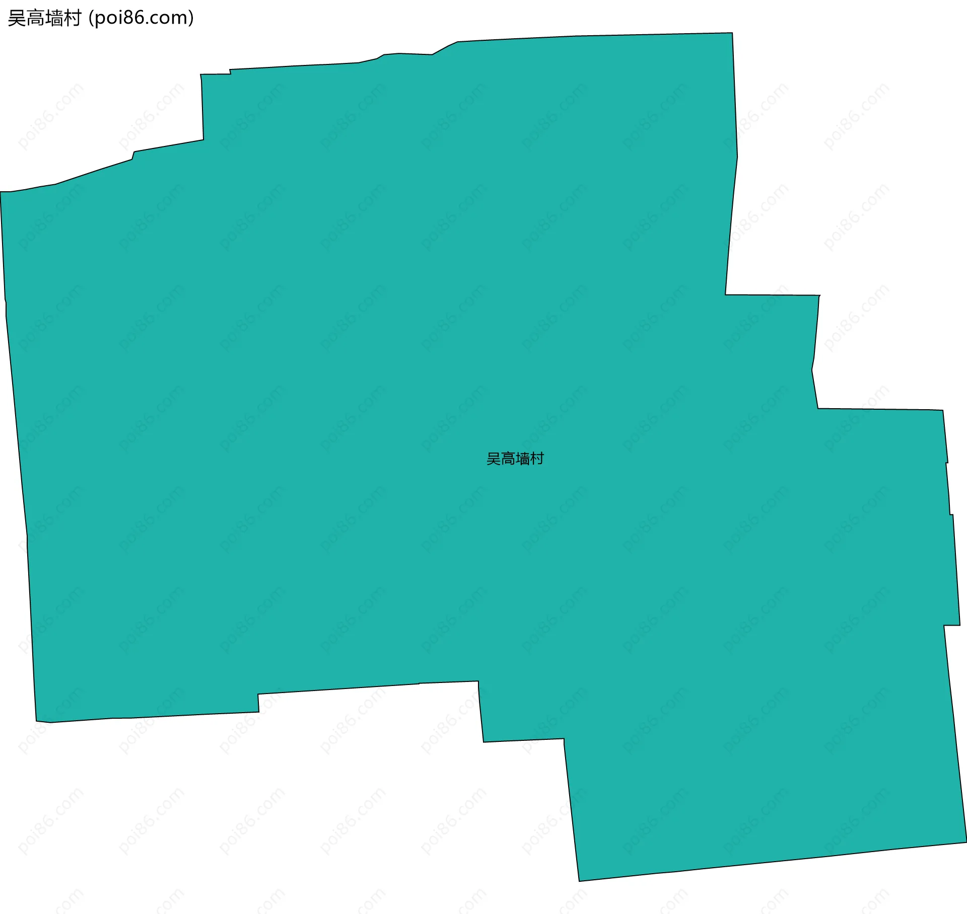 吴高墙村边界地图
