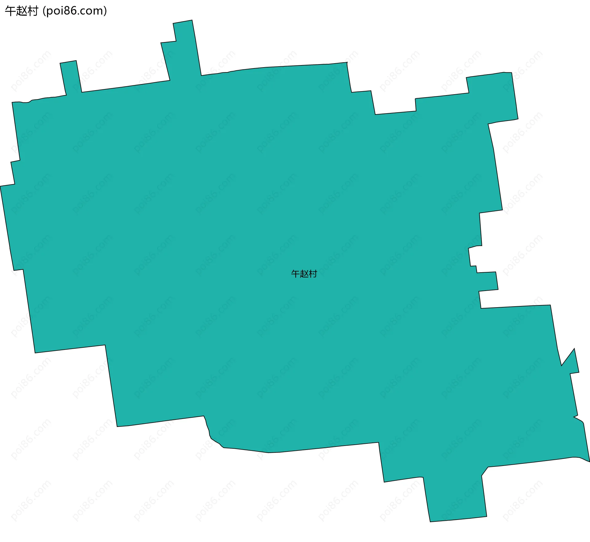 午赵村边界地图