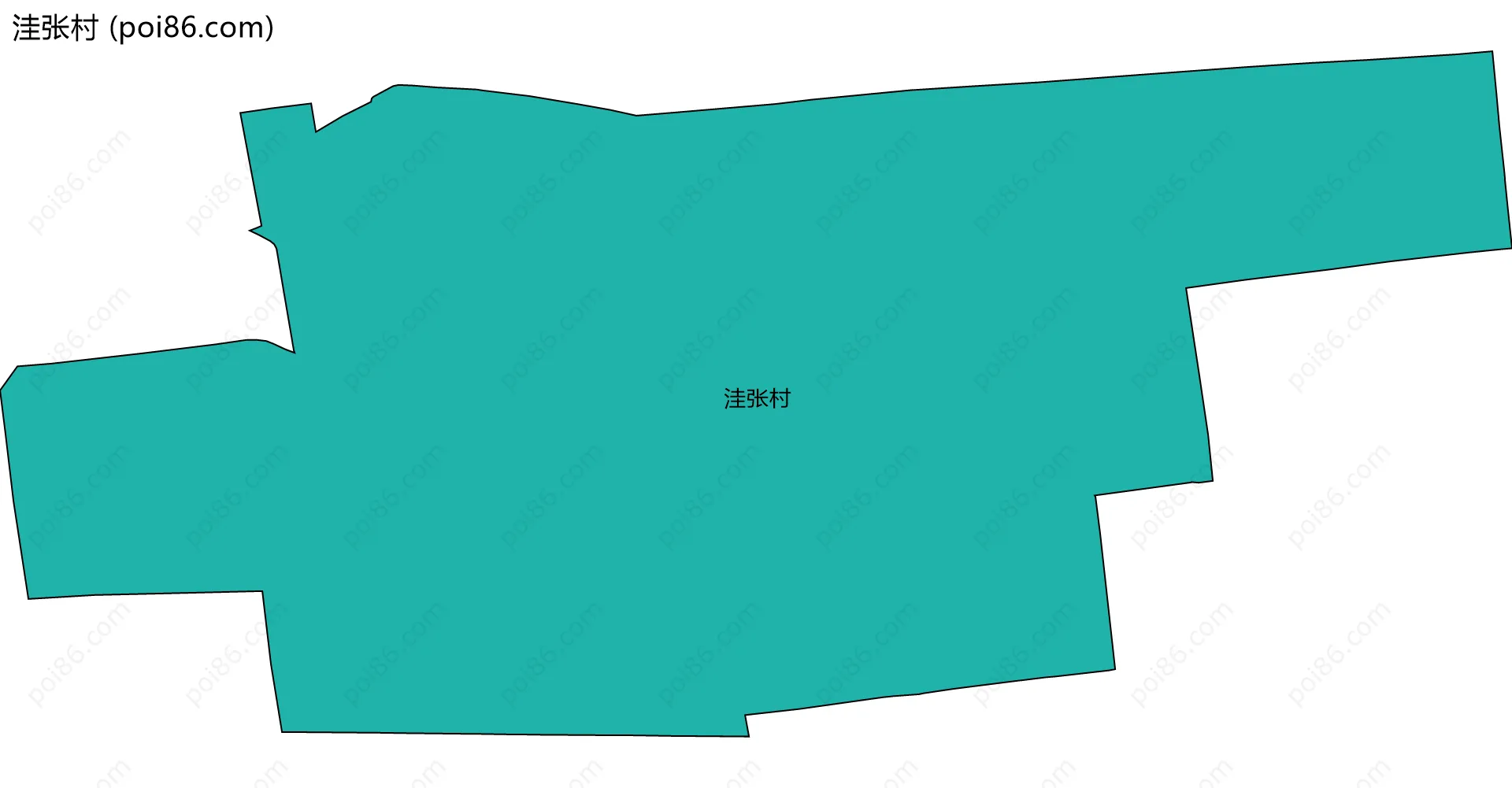 洼张村边界地图