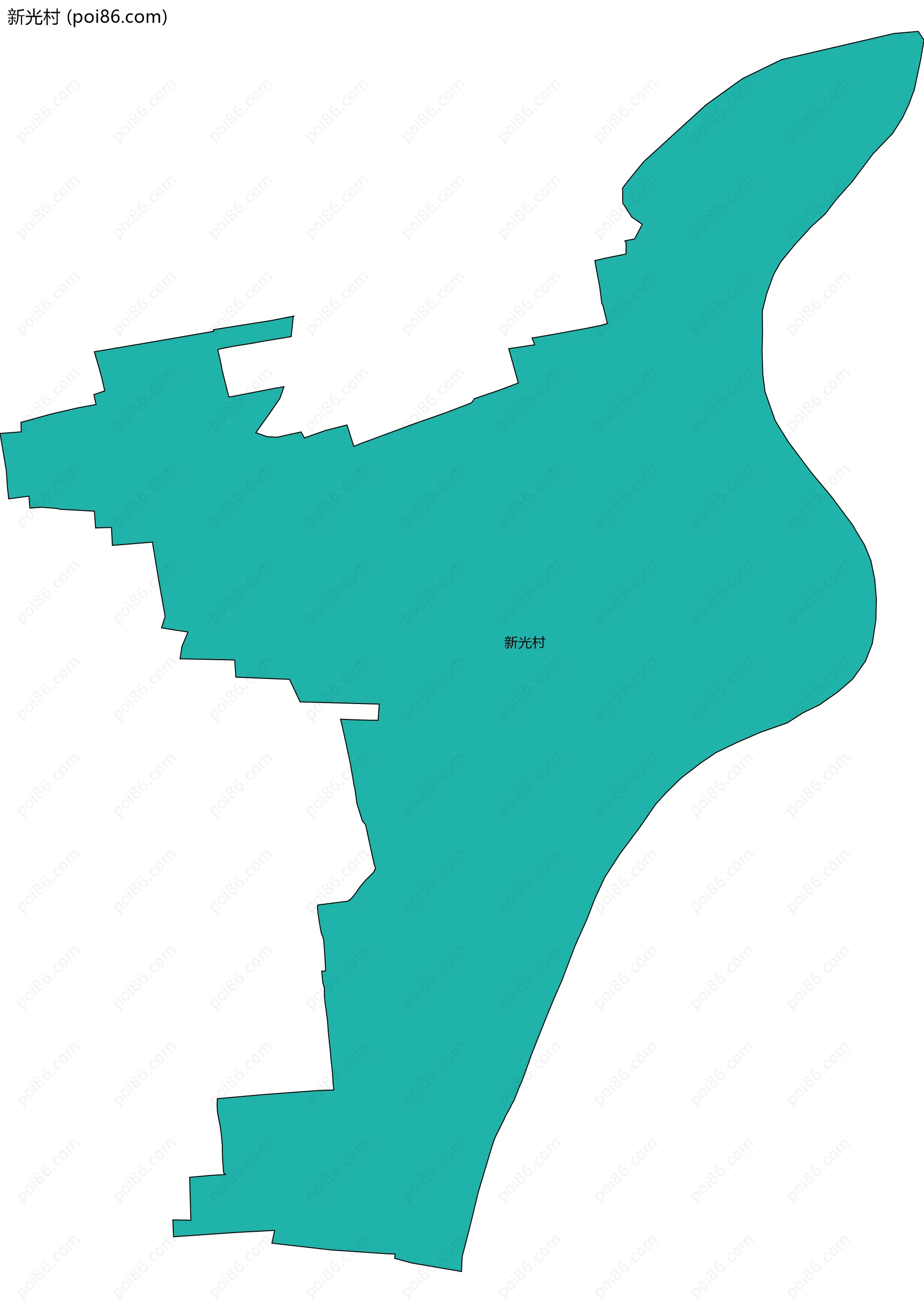 新光村边界地图