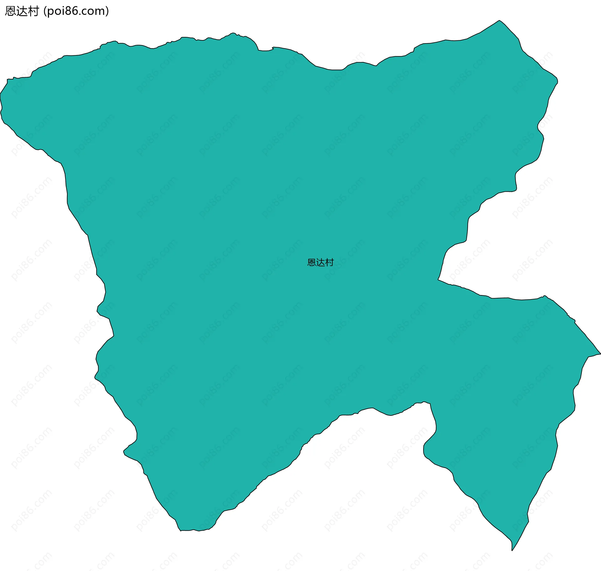 恩达村边界地图