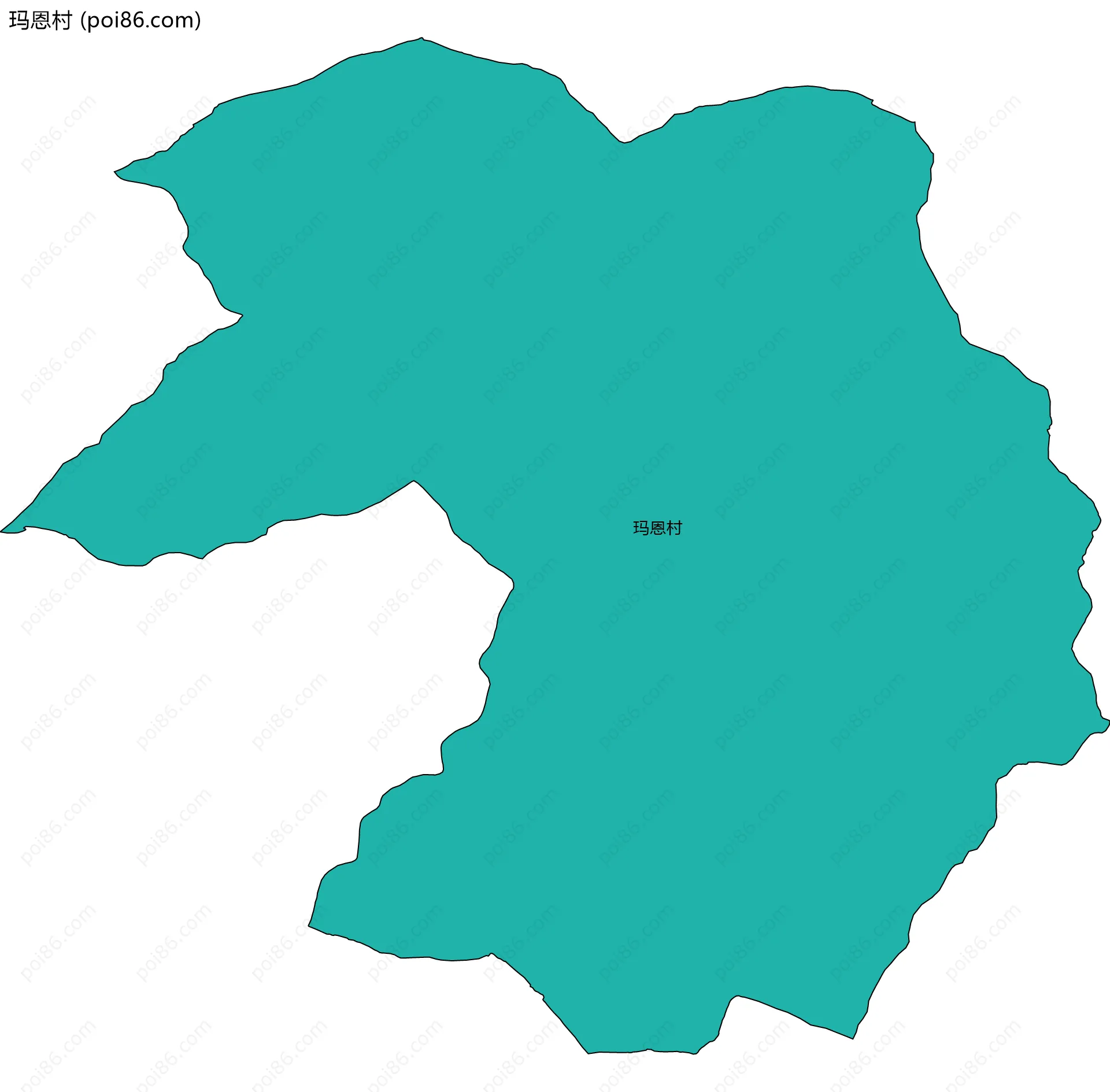 玛恩村边界地图