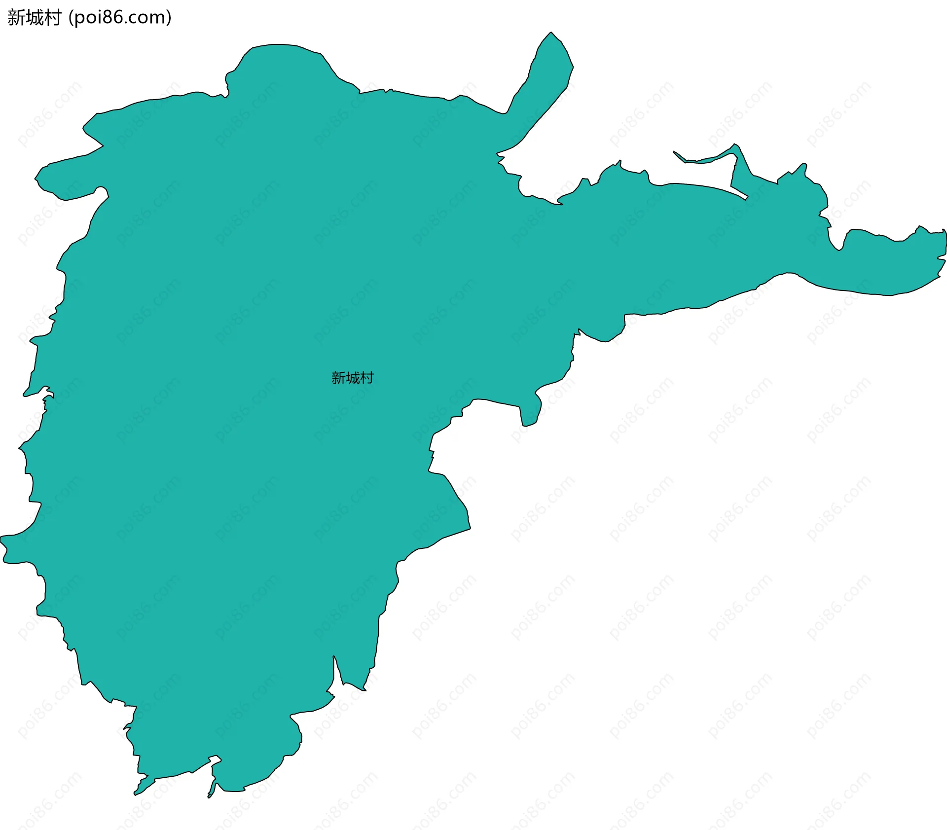 新城村边界地图