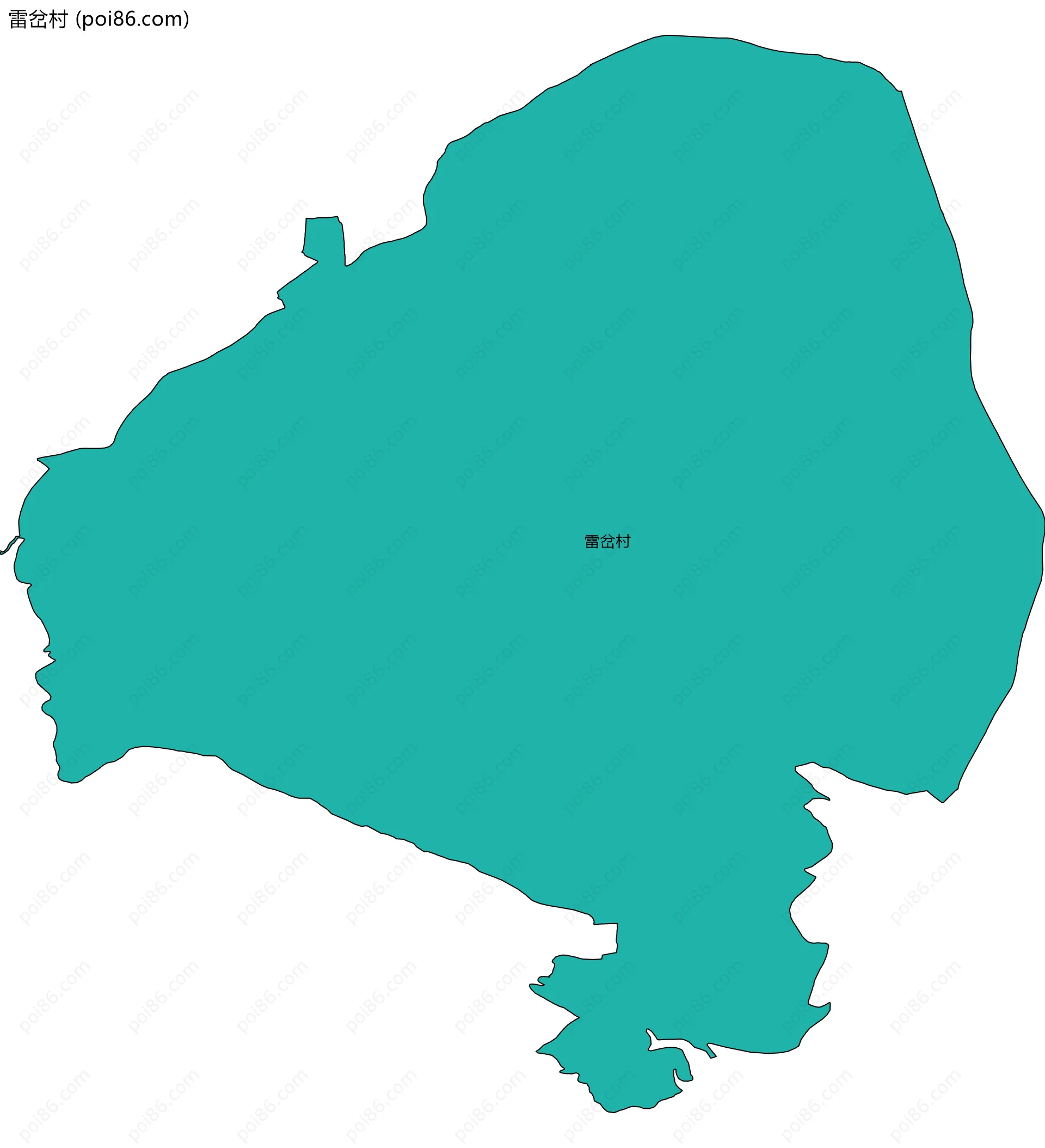雷岔村边界地图