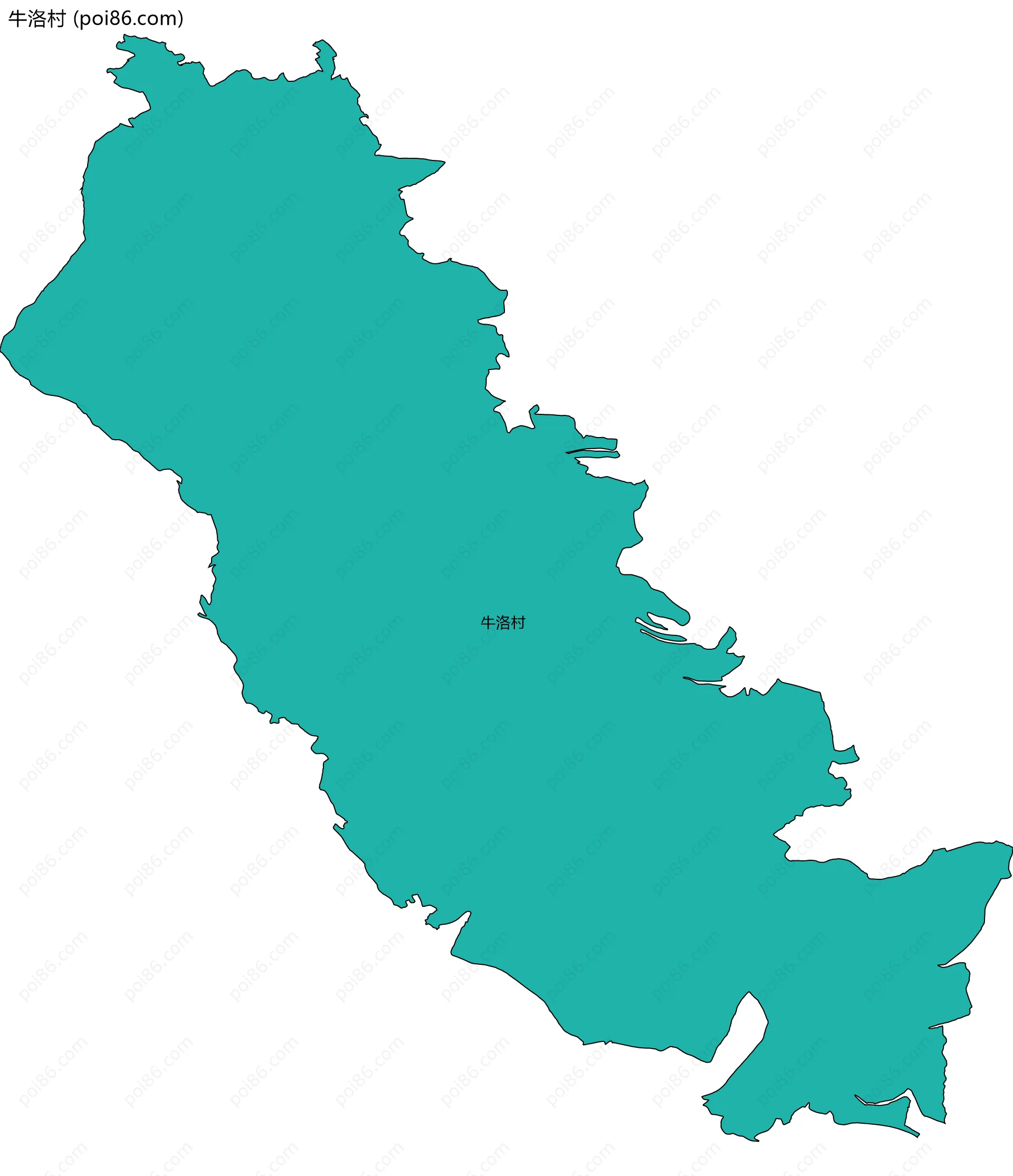 牛洛村边界地图