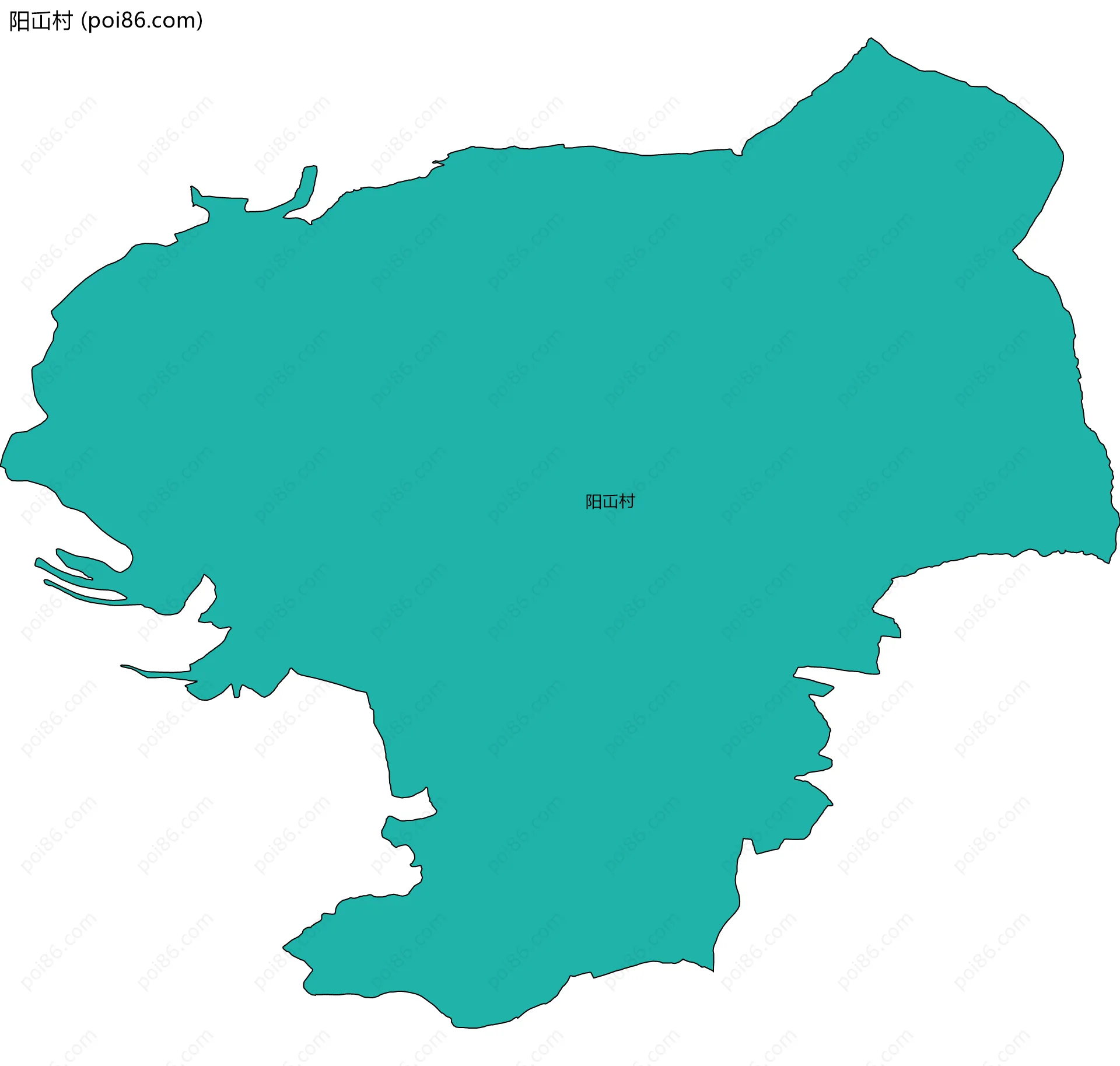阳屲村边界地图