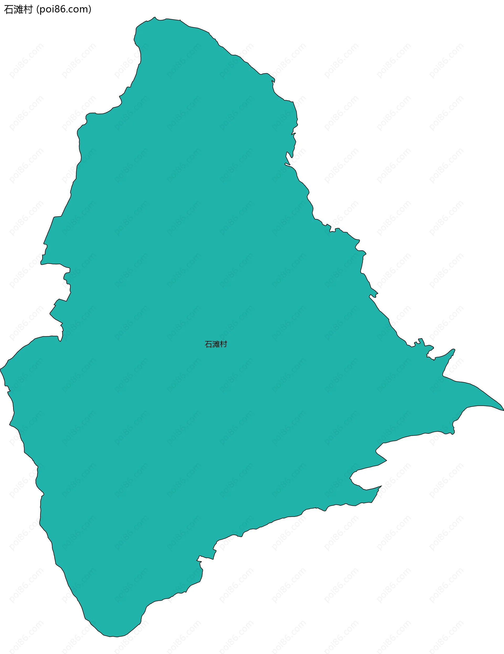 石滩村边界地图