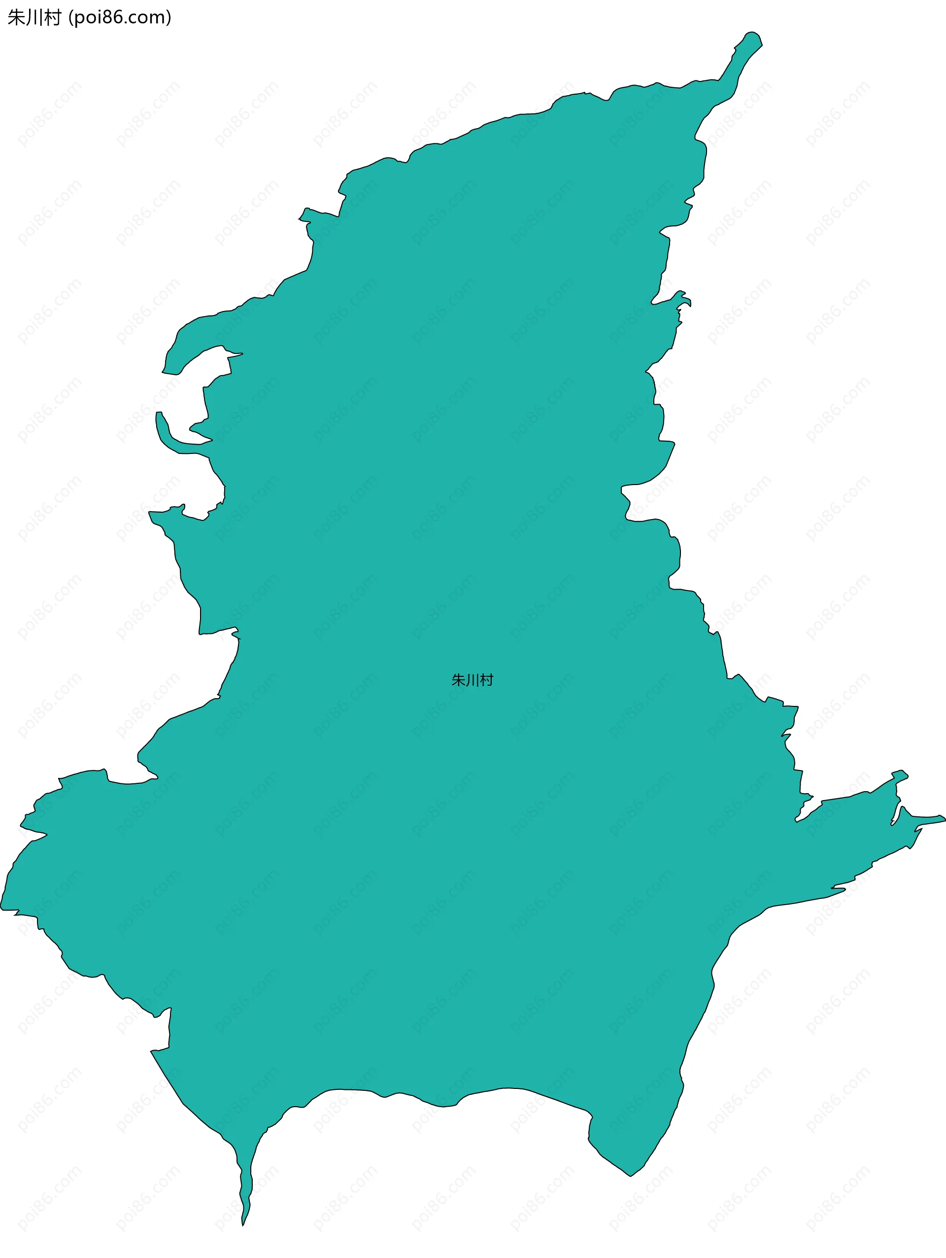 朱川村边界地图