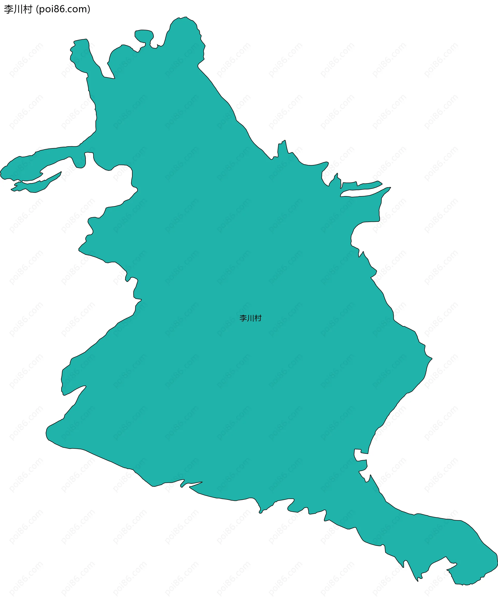 李川村边界地图