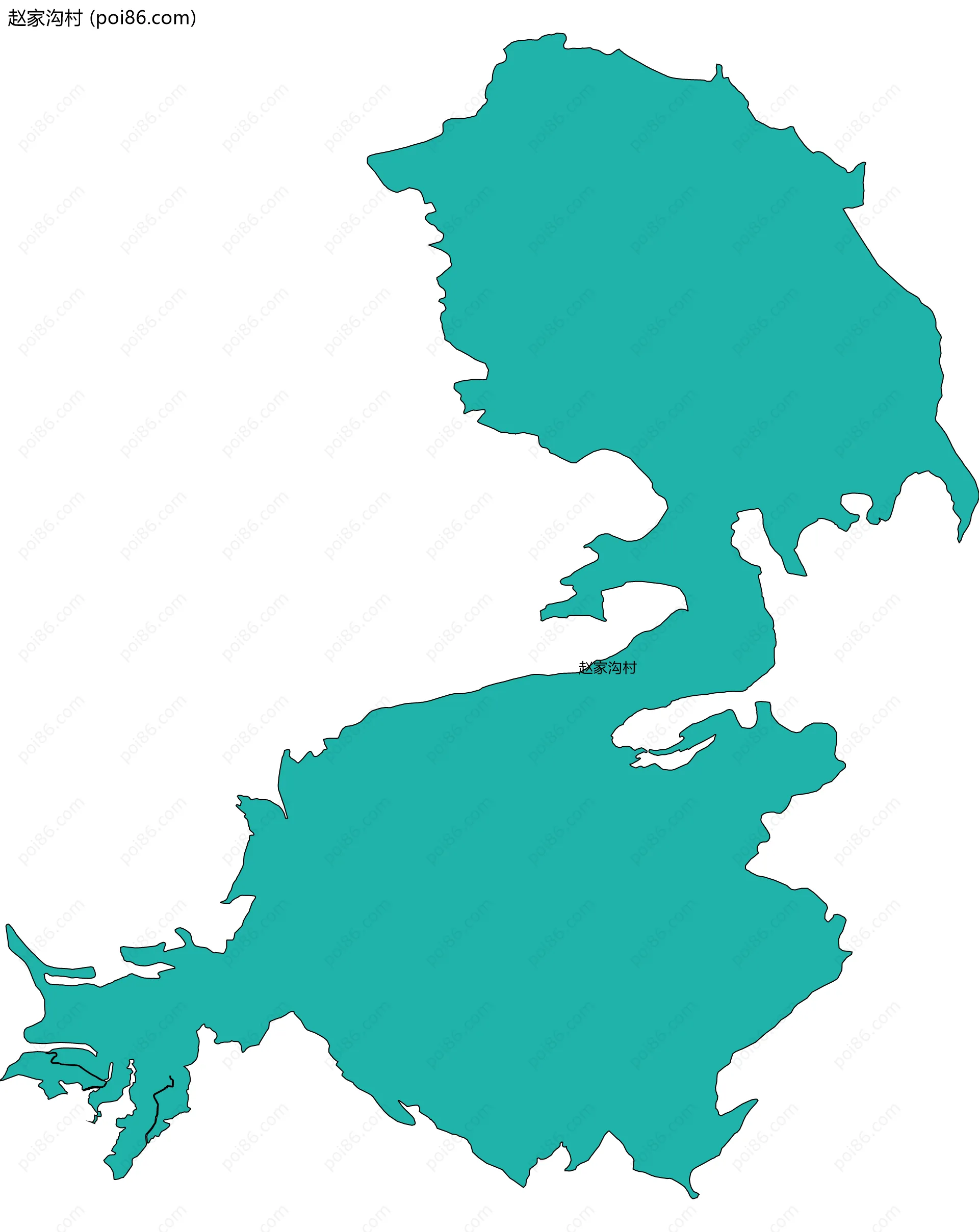 赵家沟村边界地图