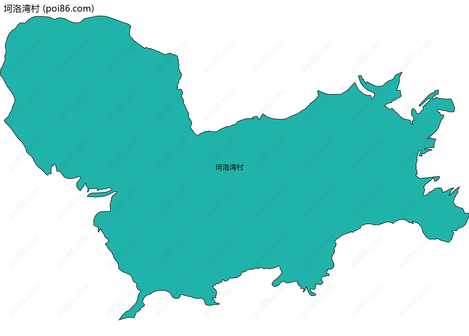 坷洛湾村边界地图