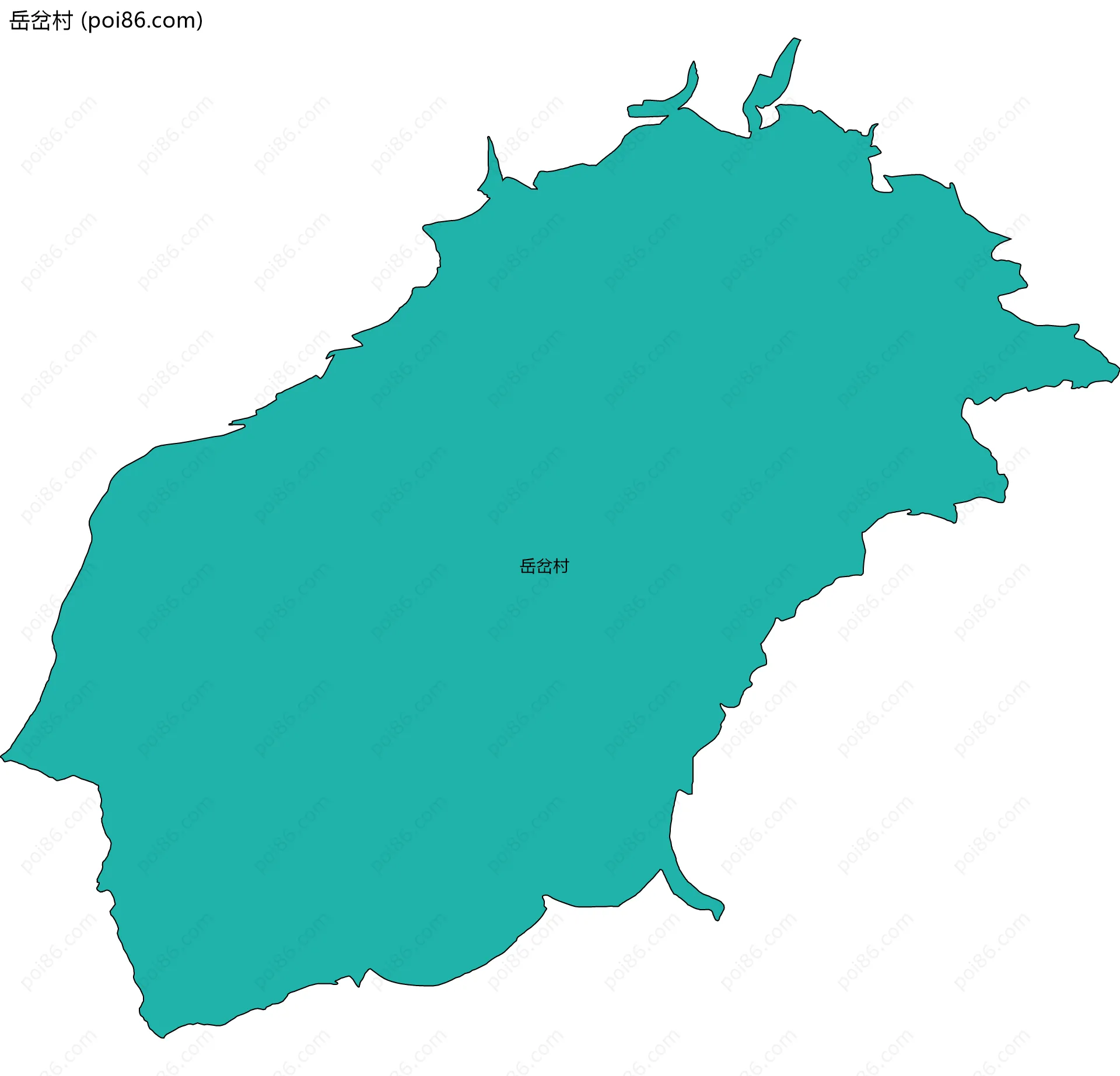 岳岔村边界地图