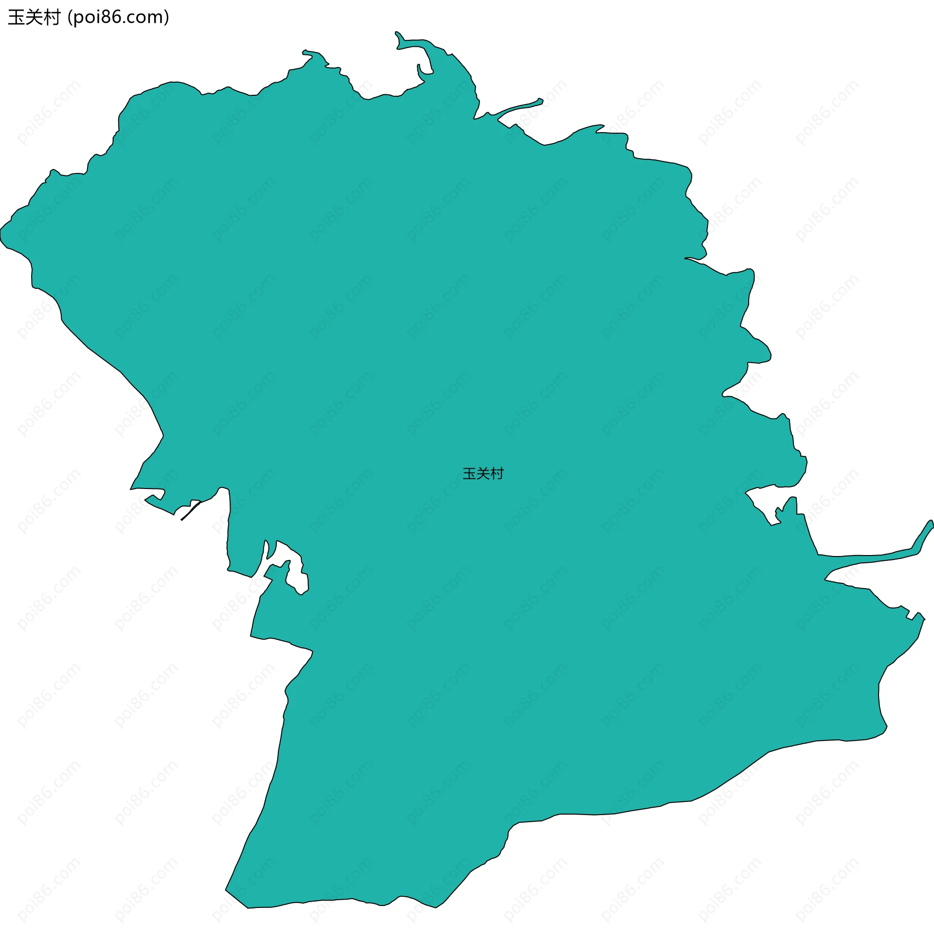 玉关村边界地图