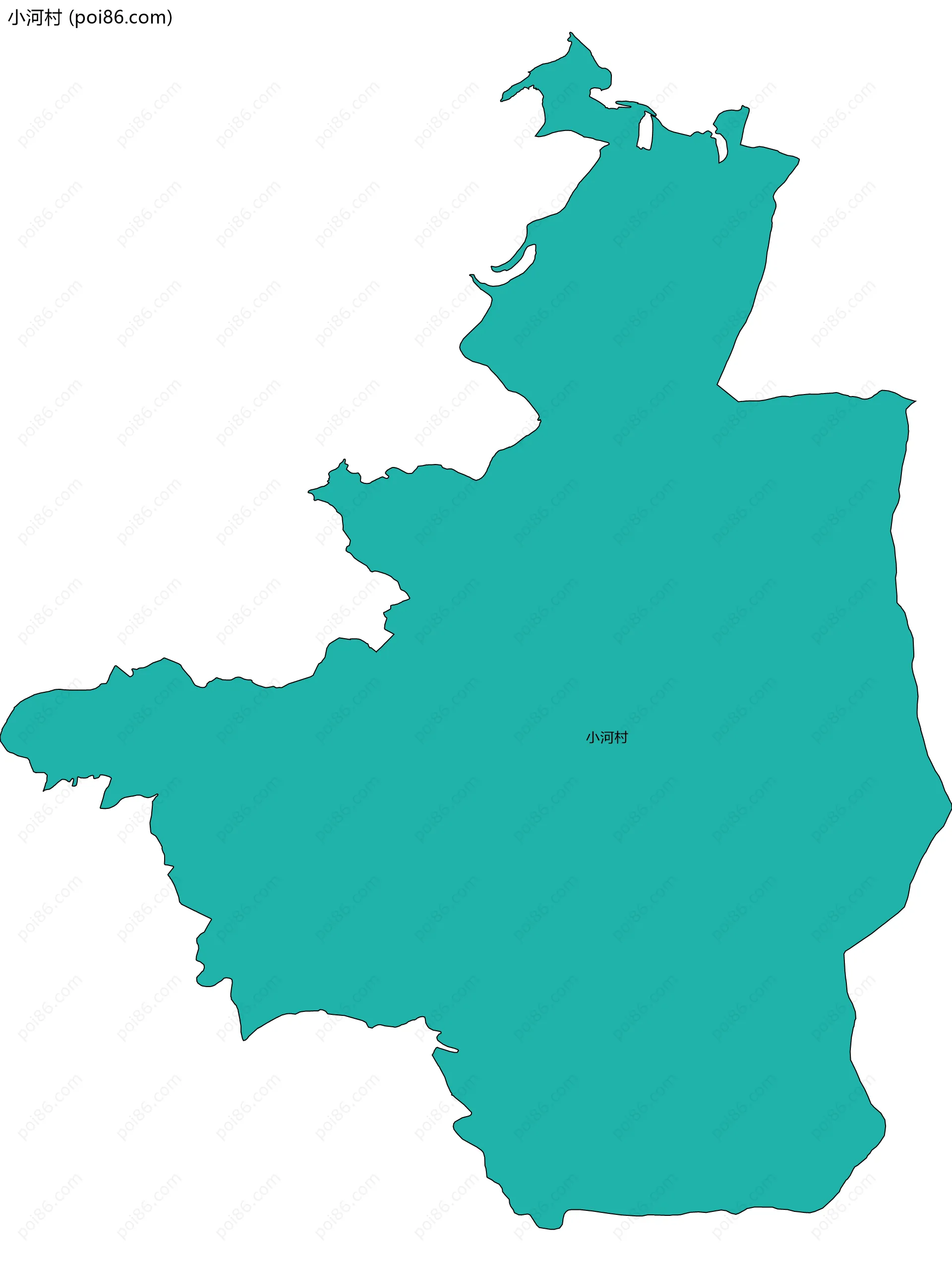 小河村边界地图