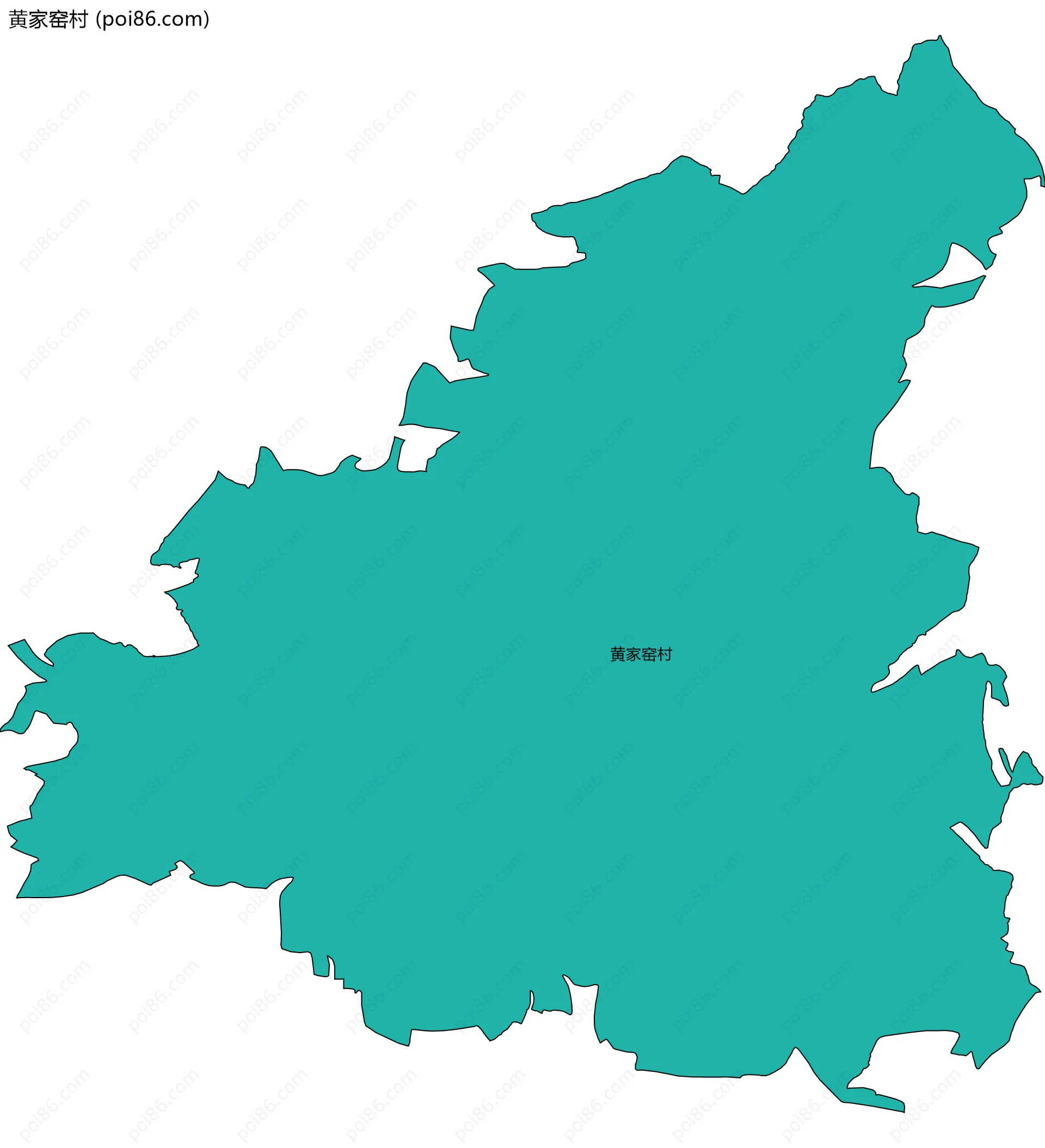 黄家窑村边界地图