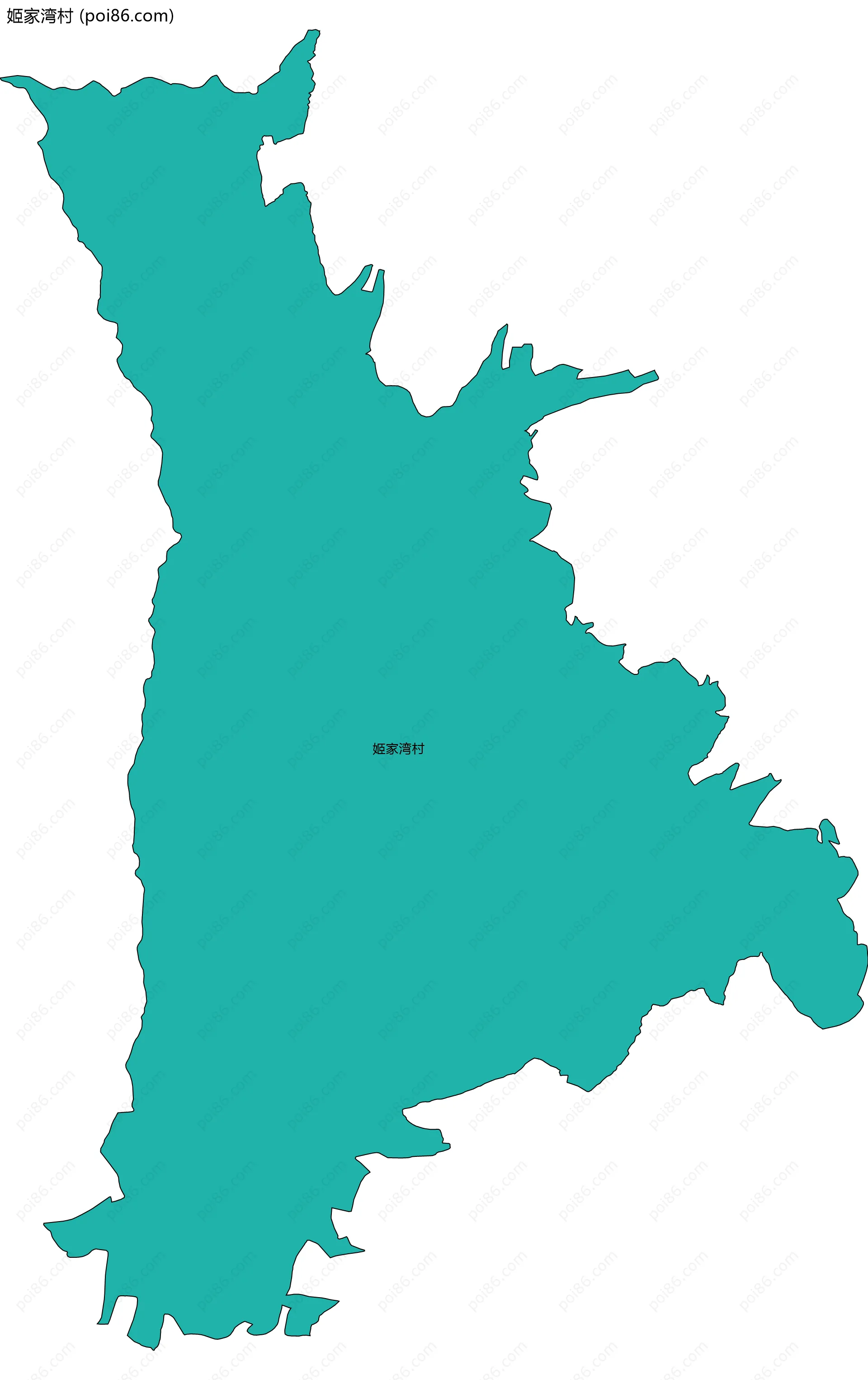 姬家湾村边界地图