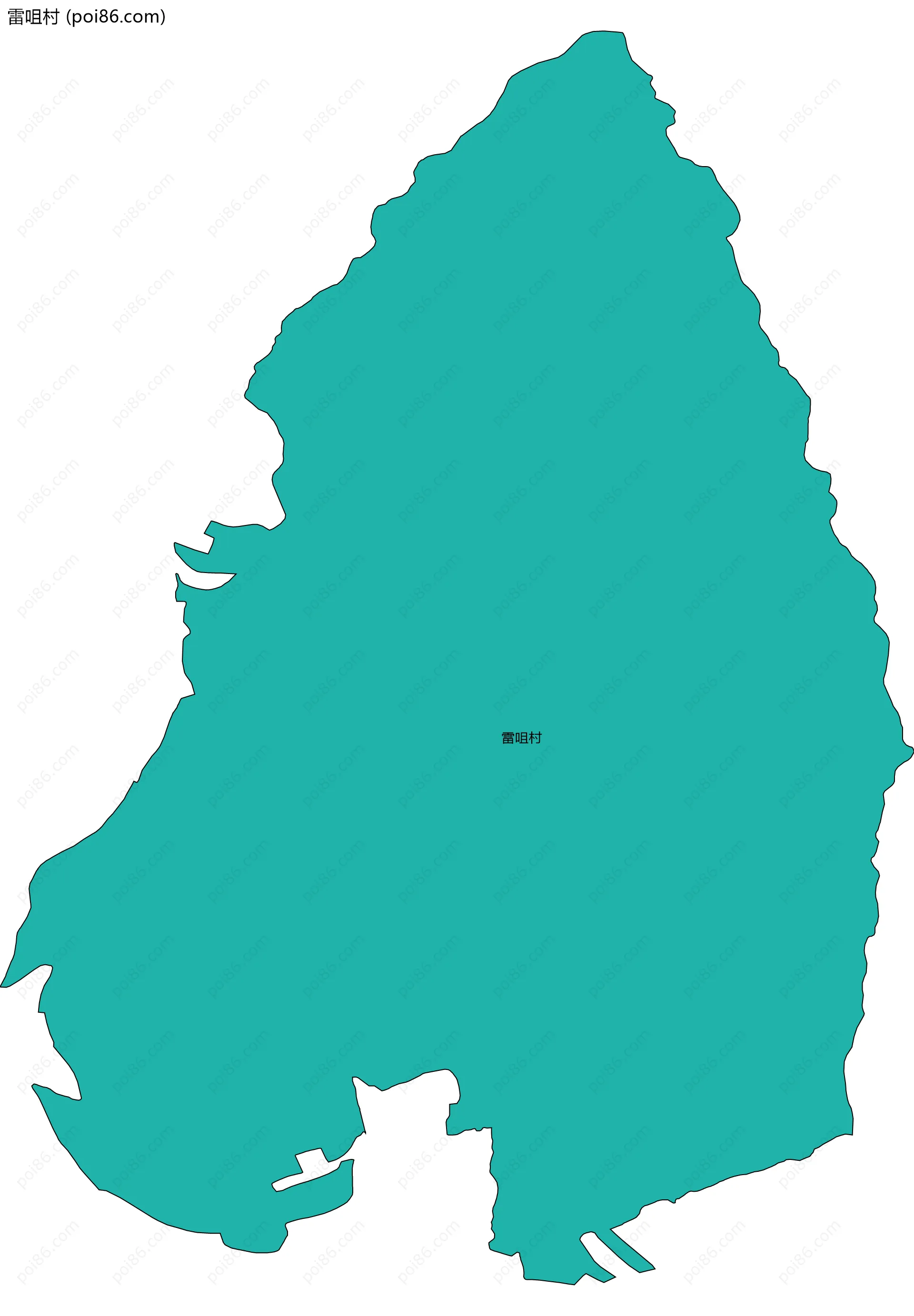 雷咀村边界地图