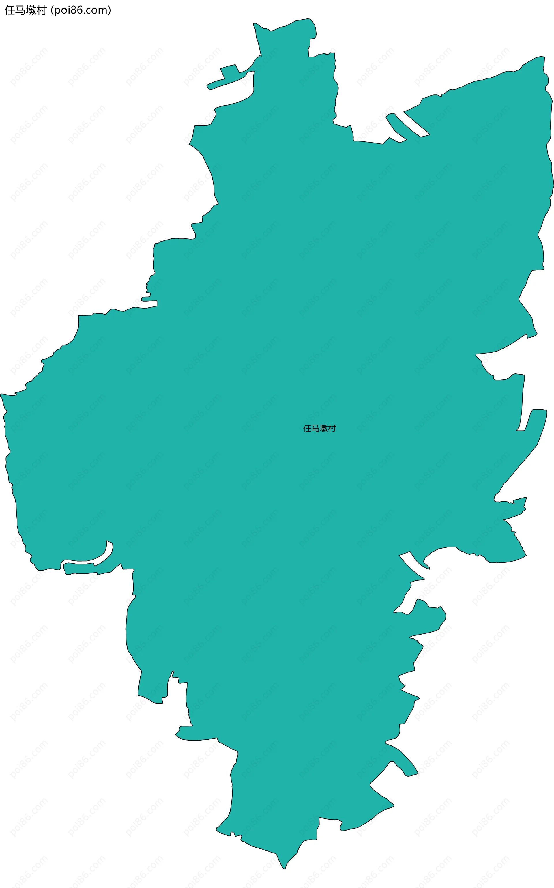 任马墩村边界地图