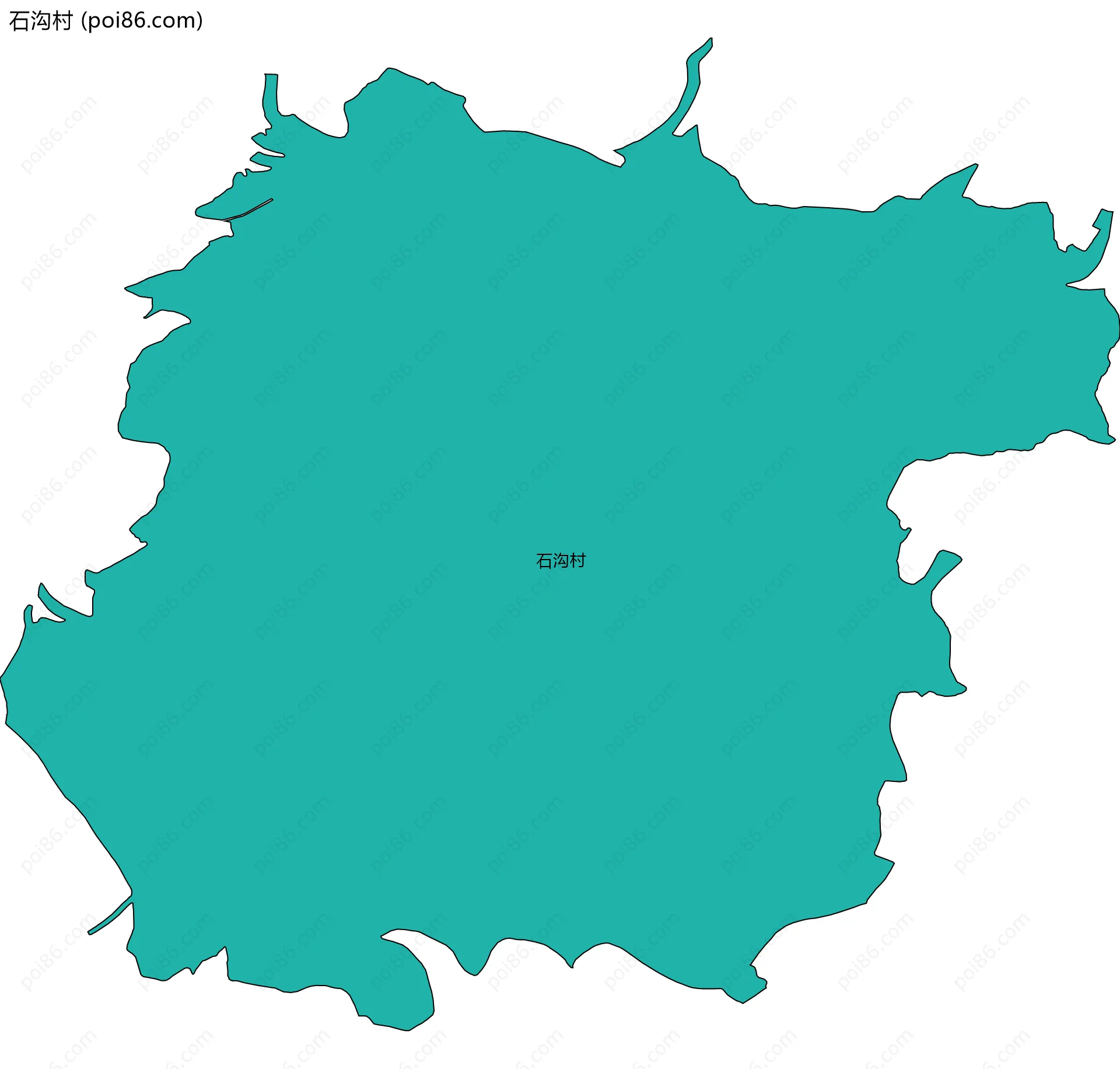 石沟村边界地图