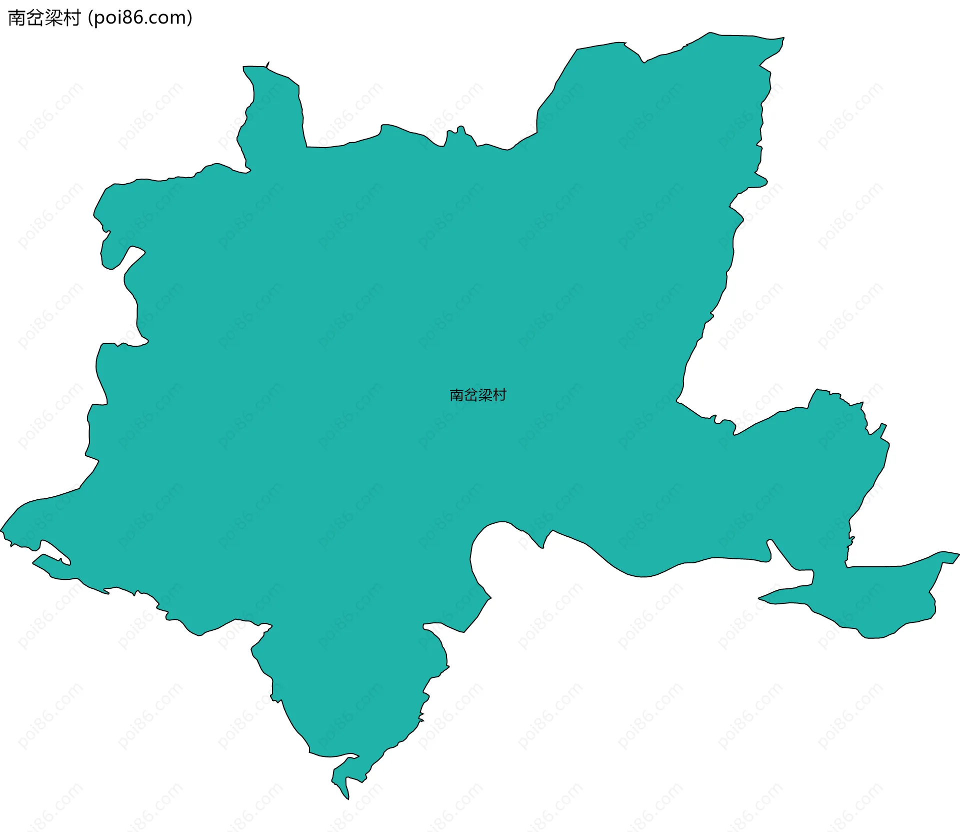 南岔梁村边界地图