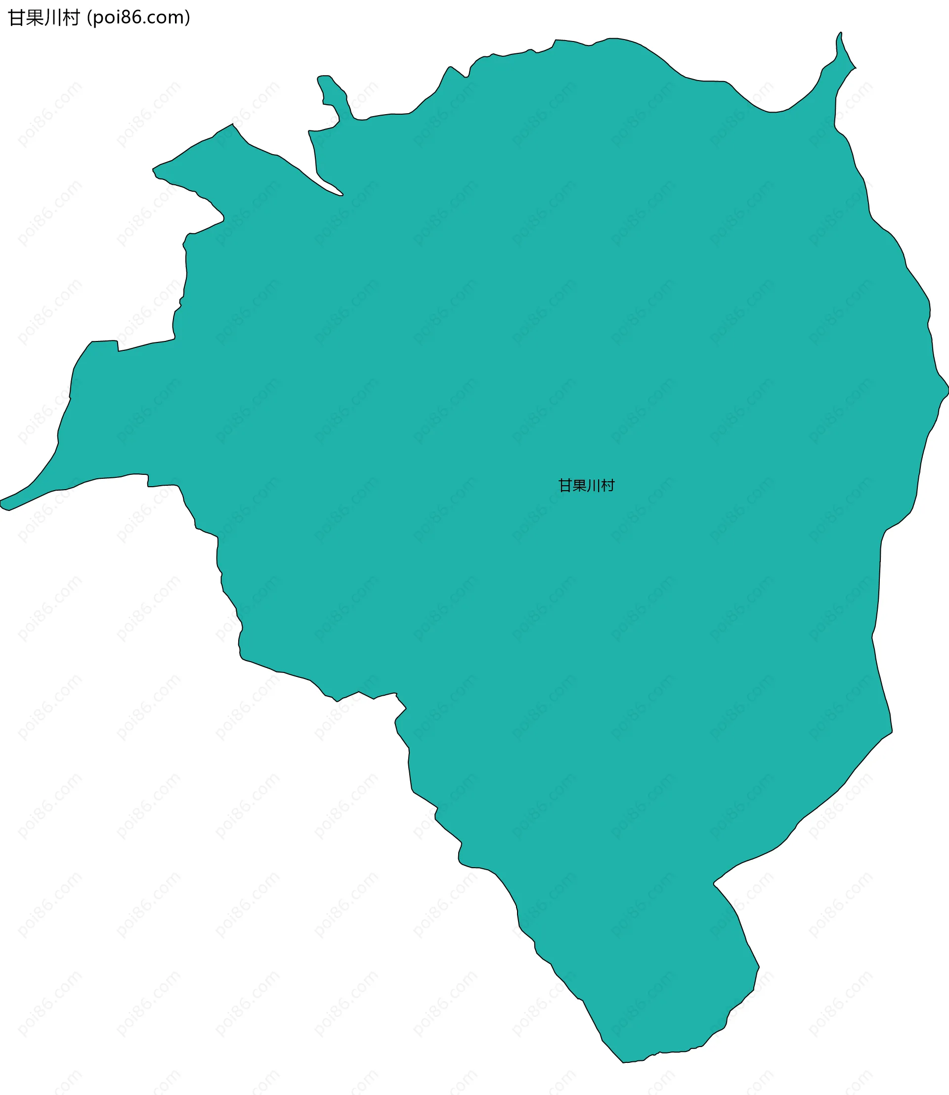 甘果川村边界地图