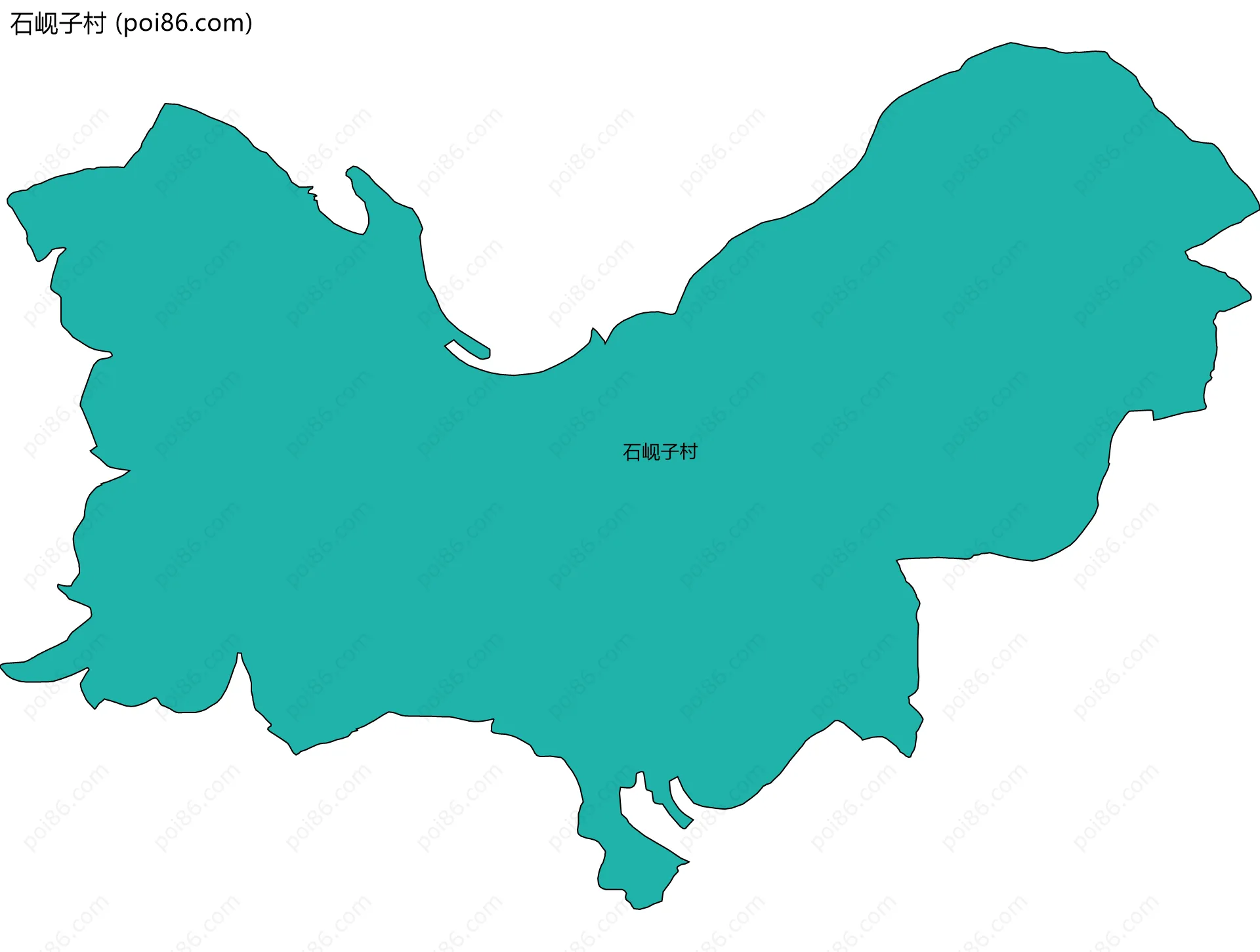 石岘子村边界地图