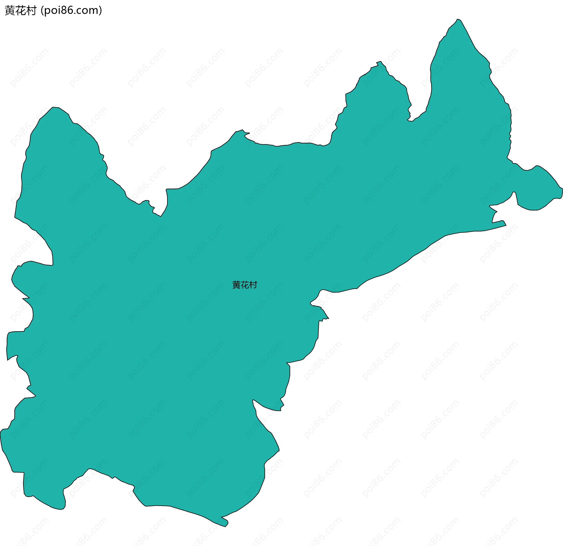 黄花村边界地图