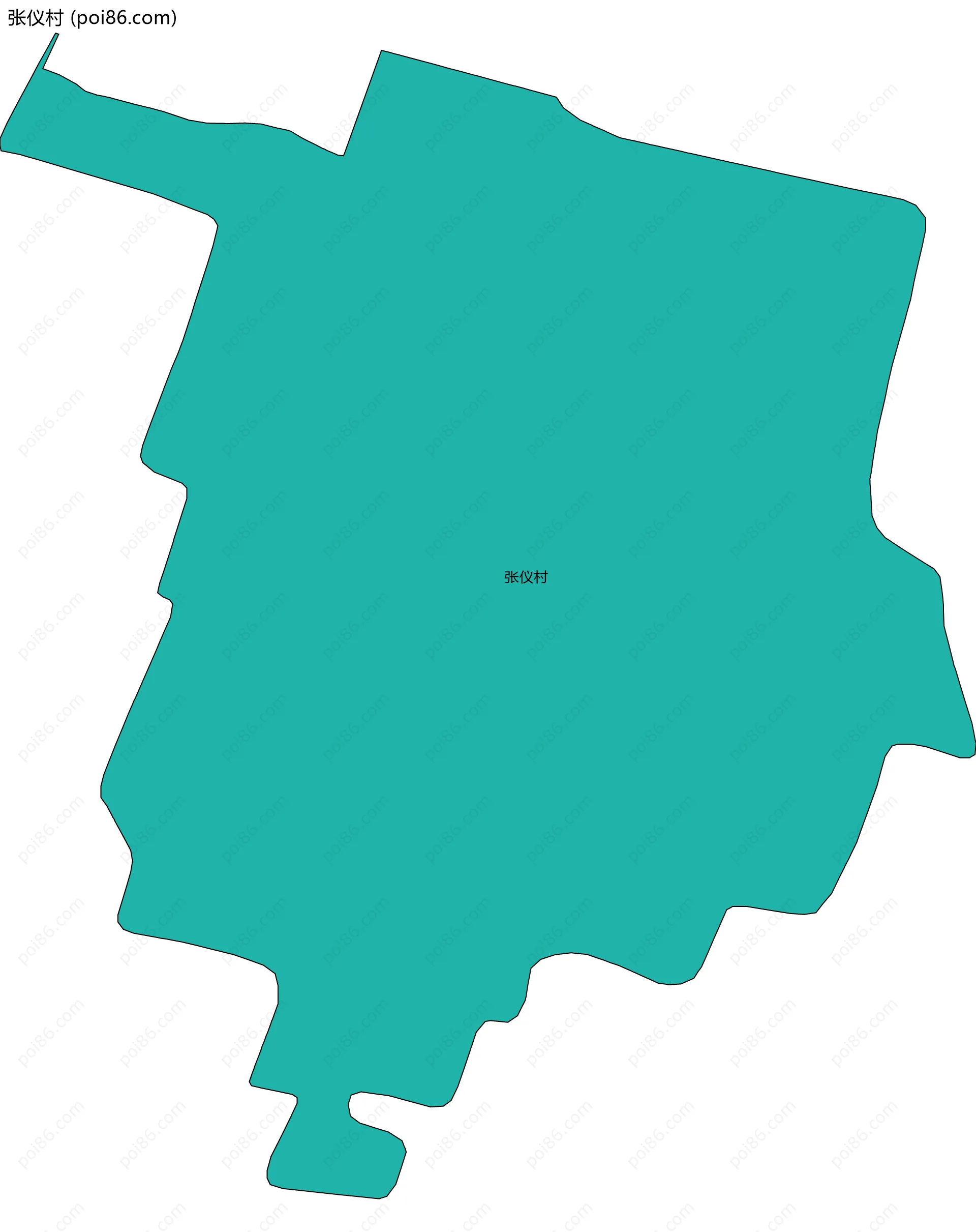 张仪村边界地图