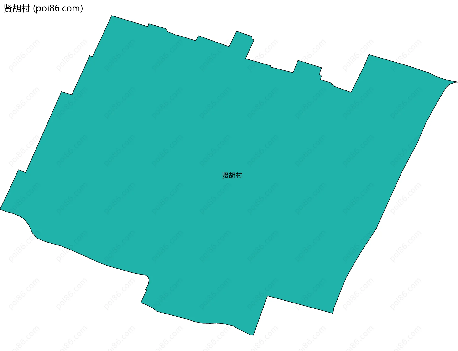 贤胡村边界地图