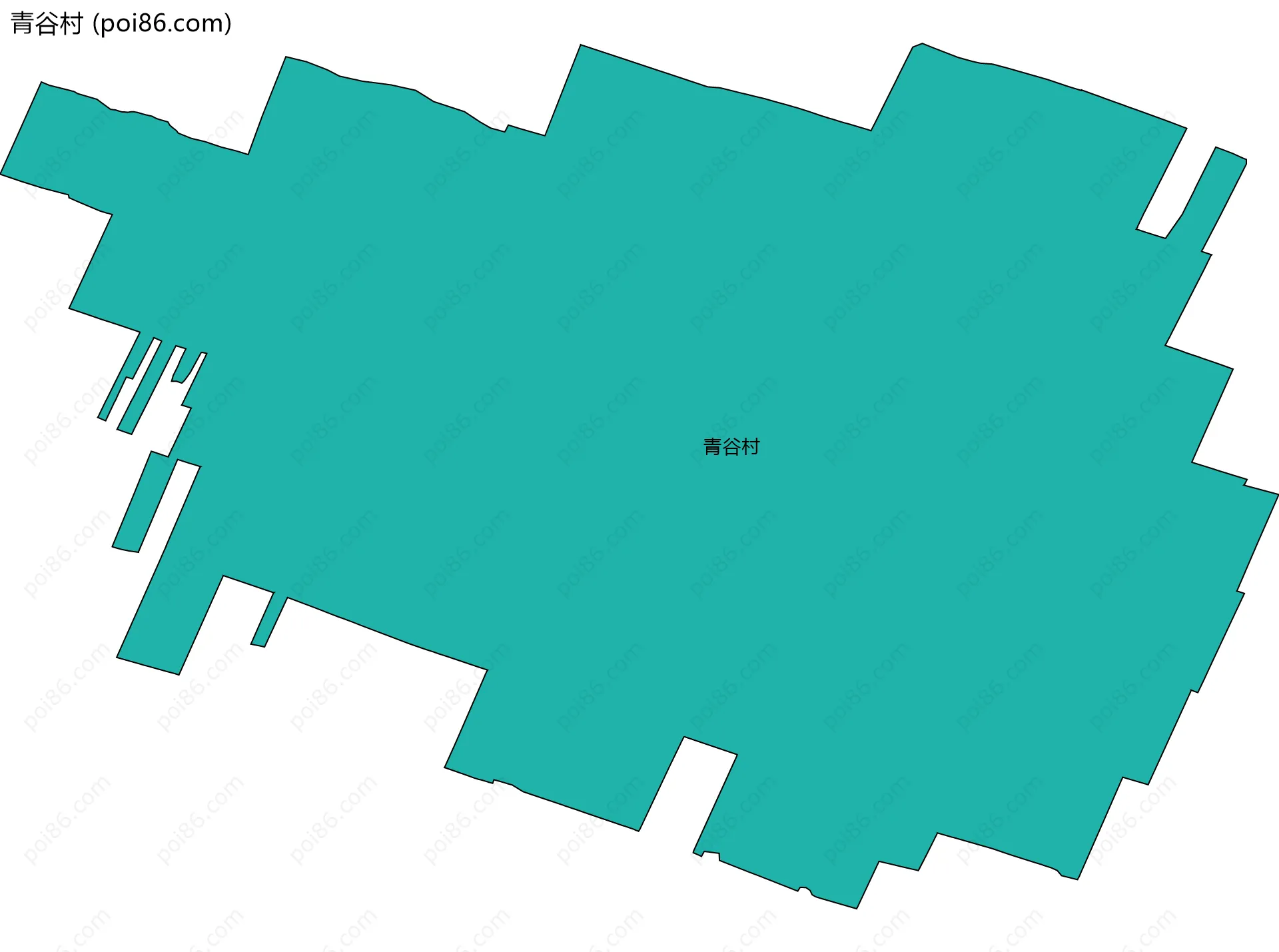 青谷村边界地图