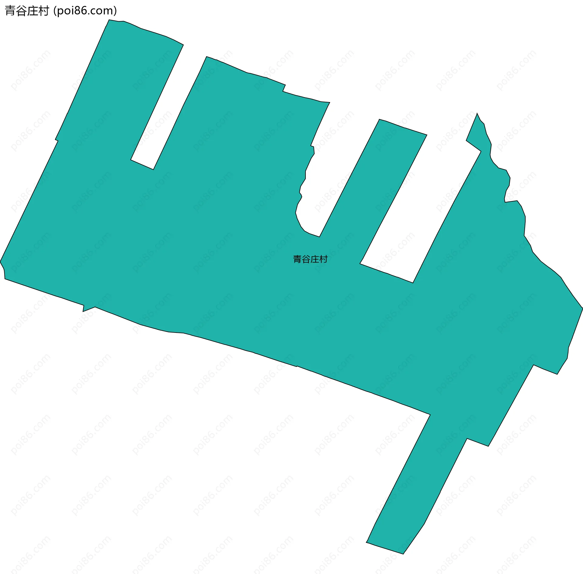 青谷庄村边界地图