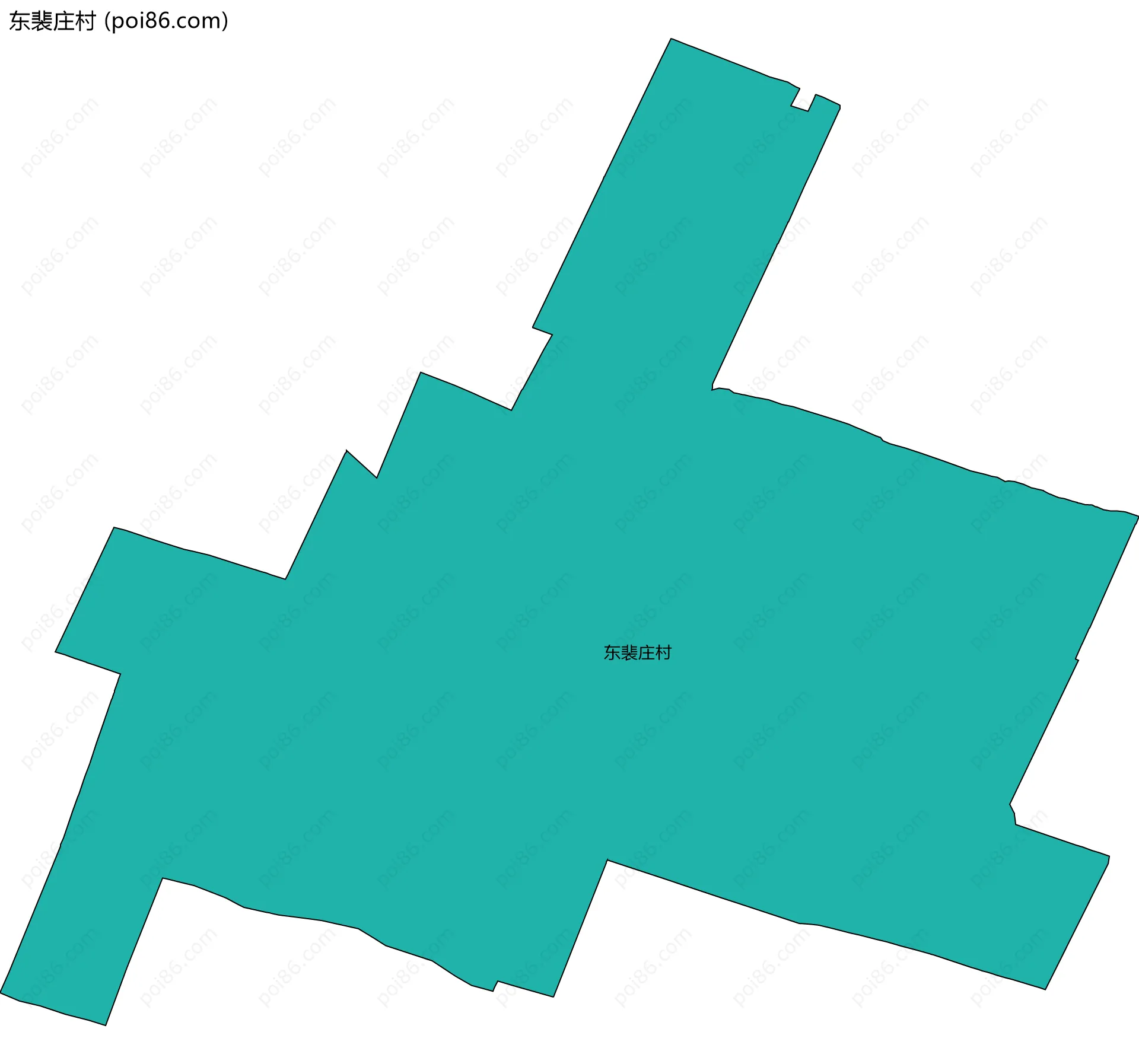 东裴庄村边界地图