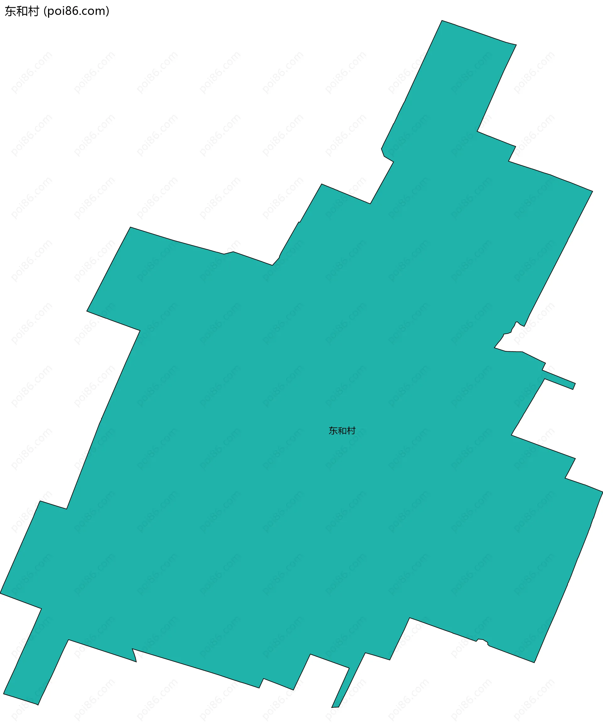 东和村边界地图