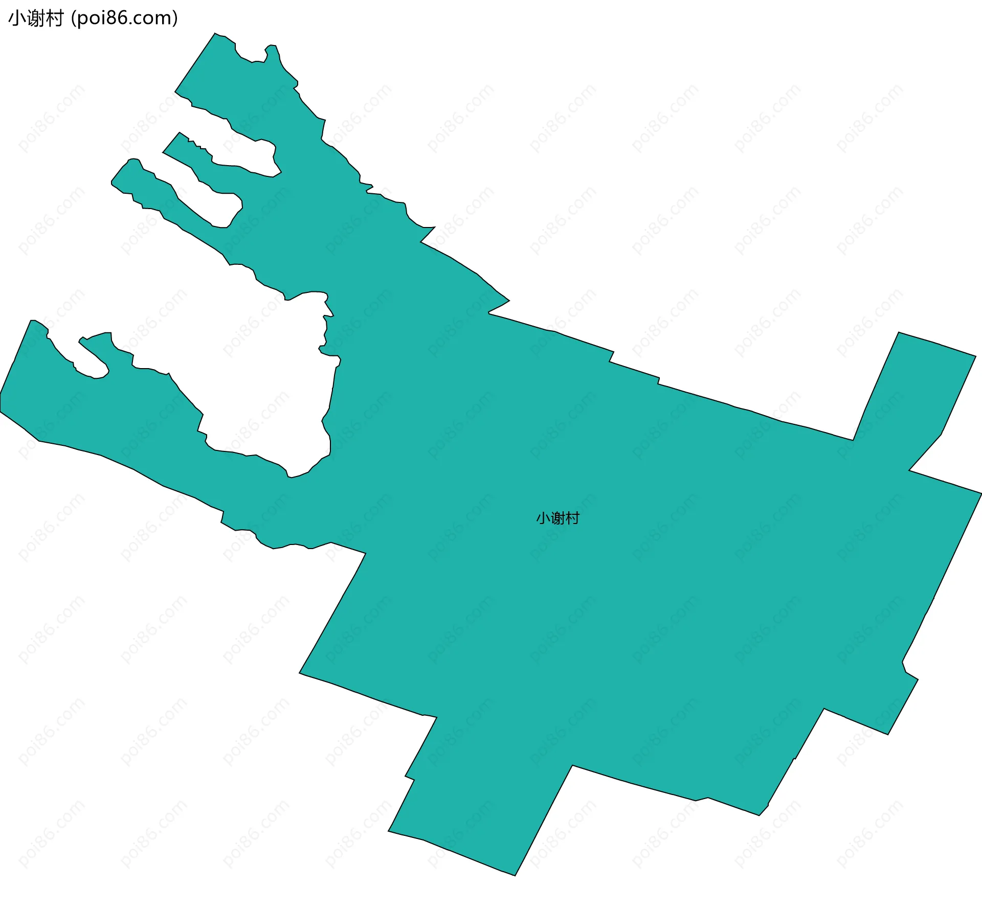 小谢村边界地图
