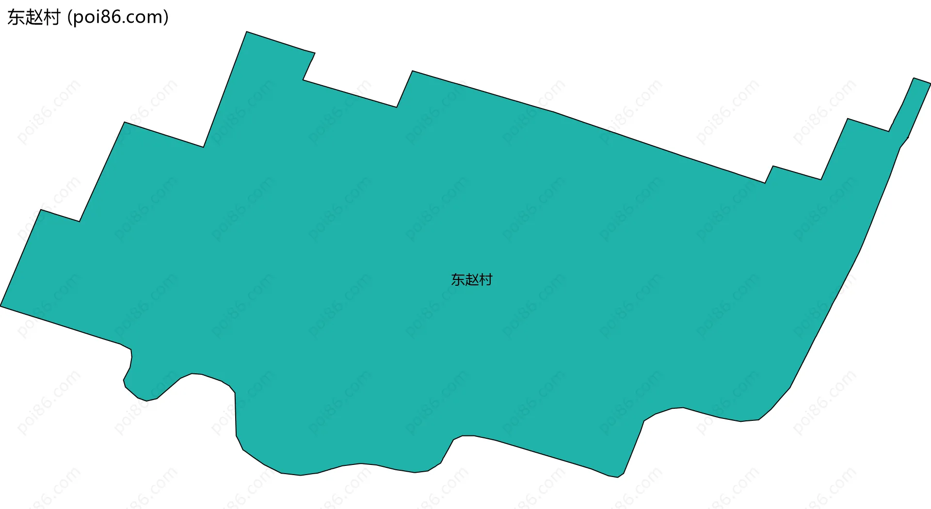 东赵村边界地图