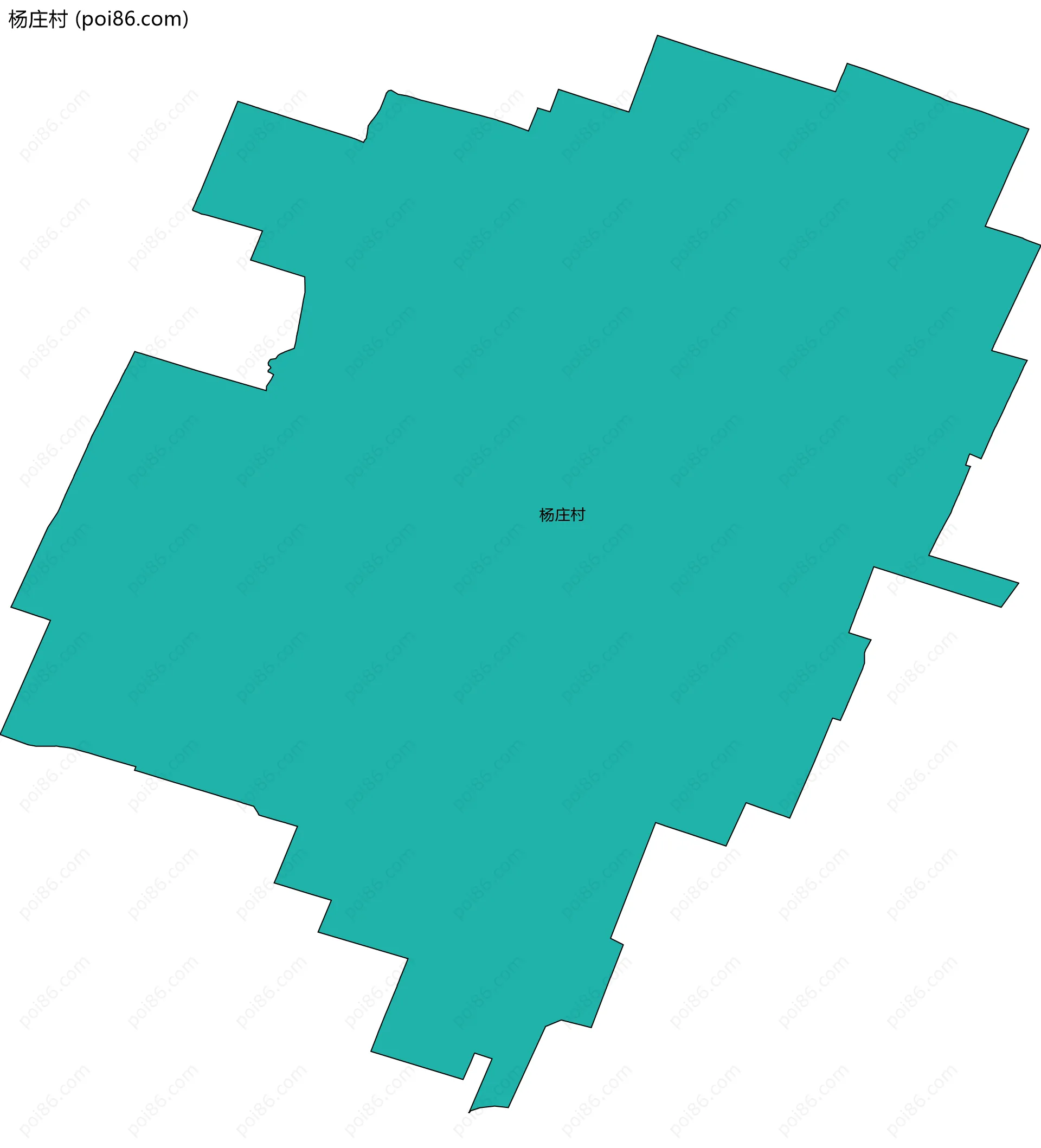 杨庄村边界地图