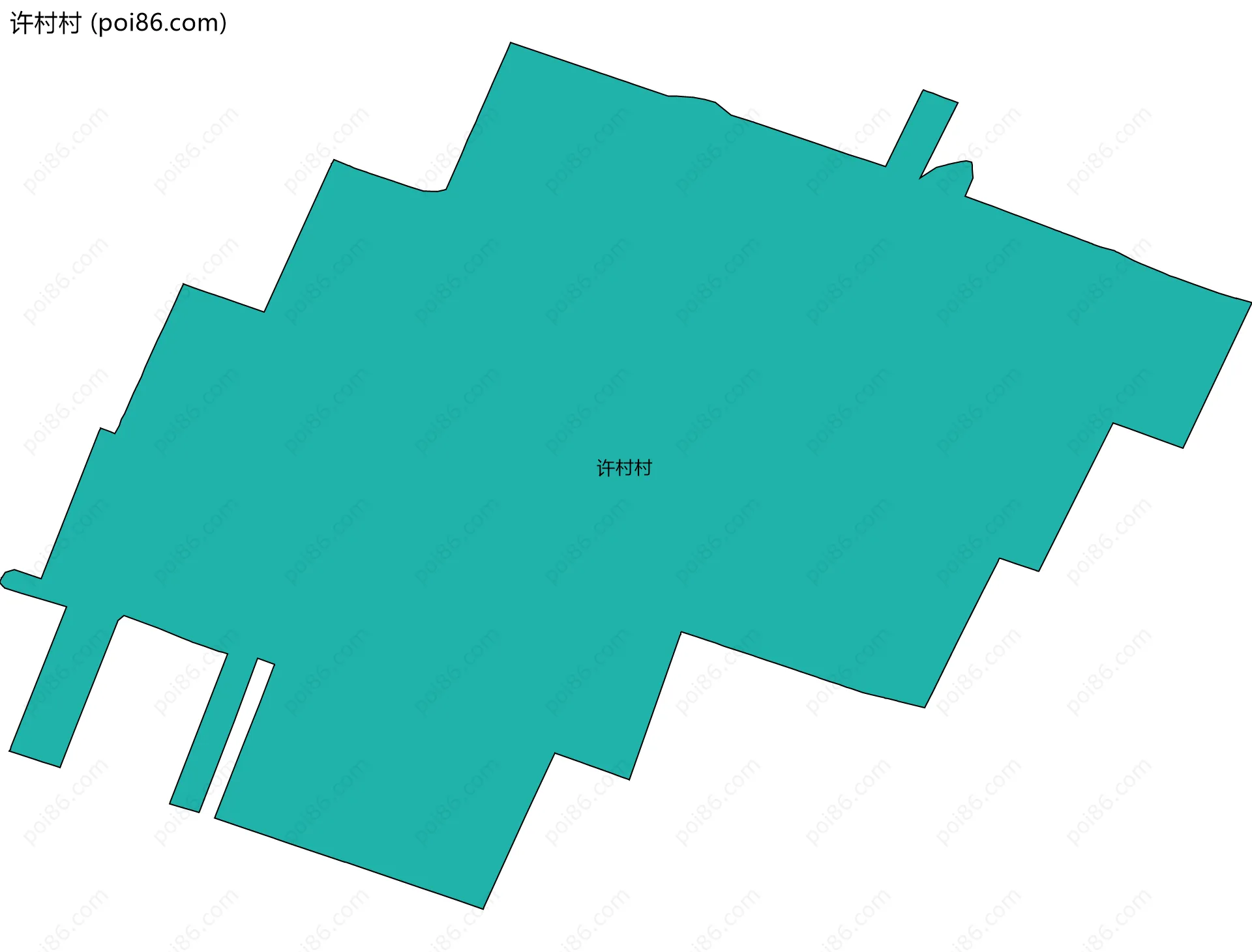 许村村边界地图