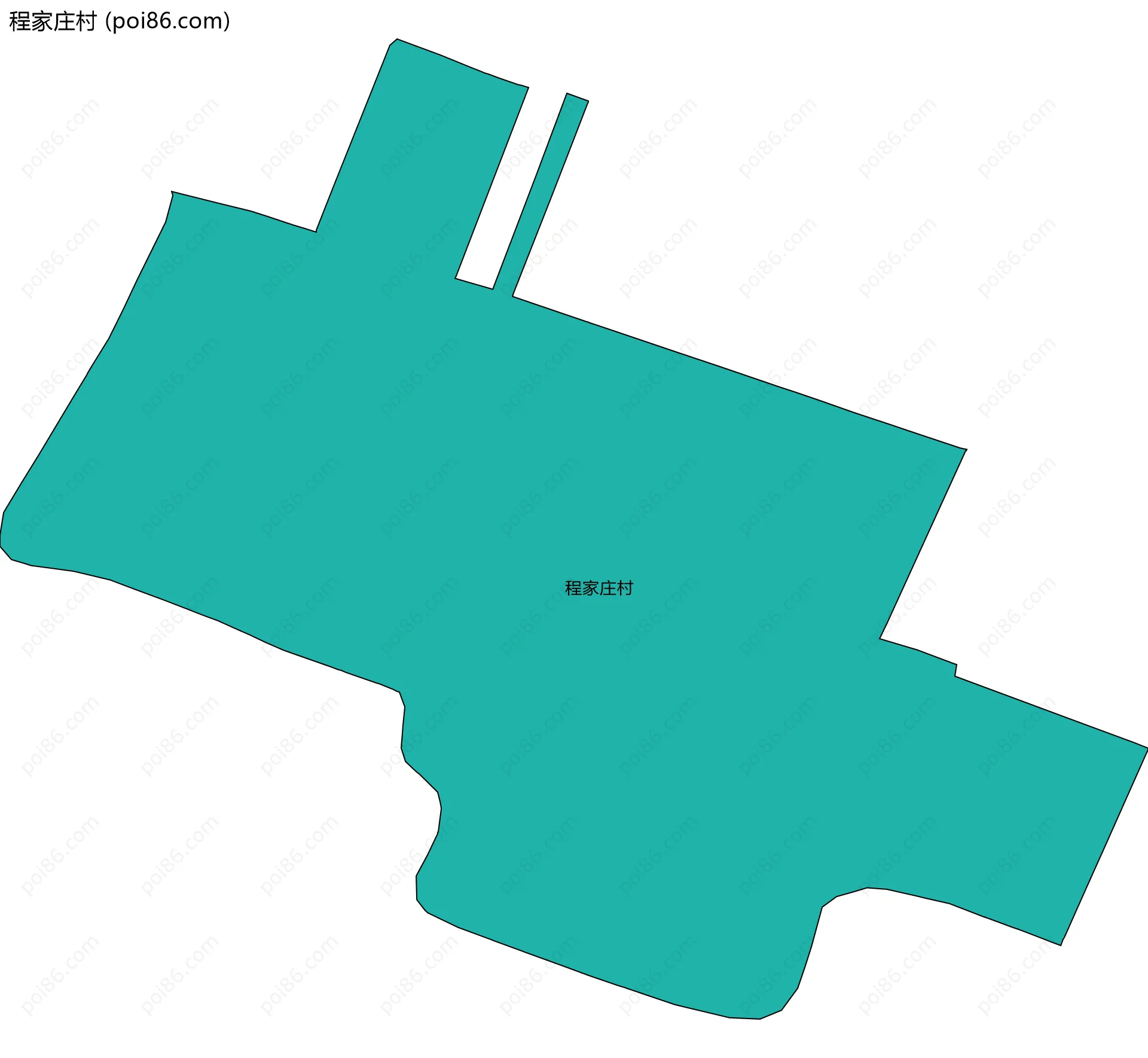 程家庄村边界地图