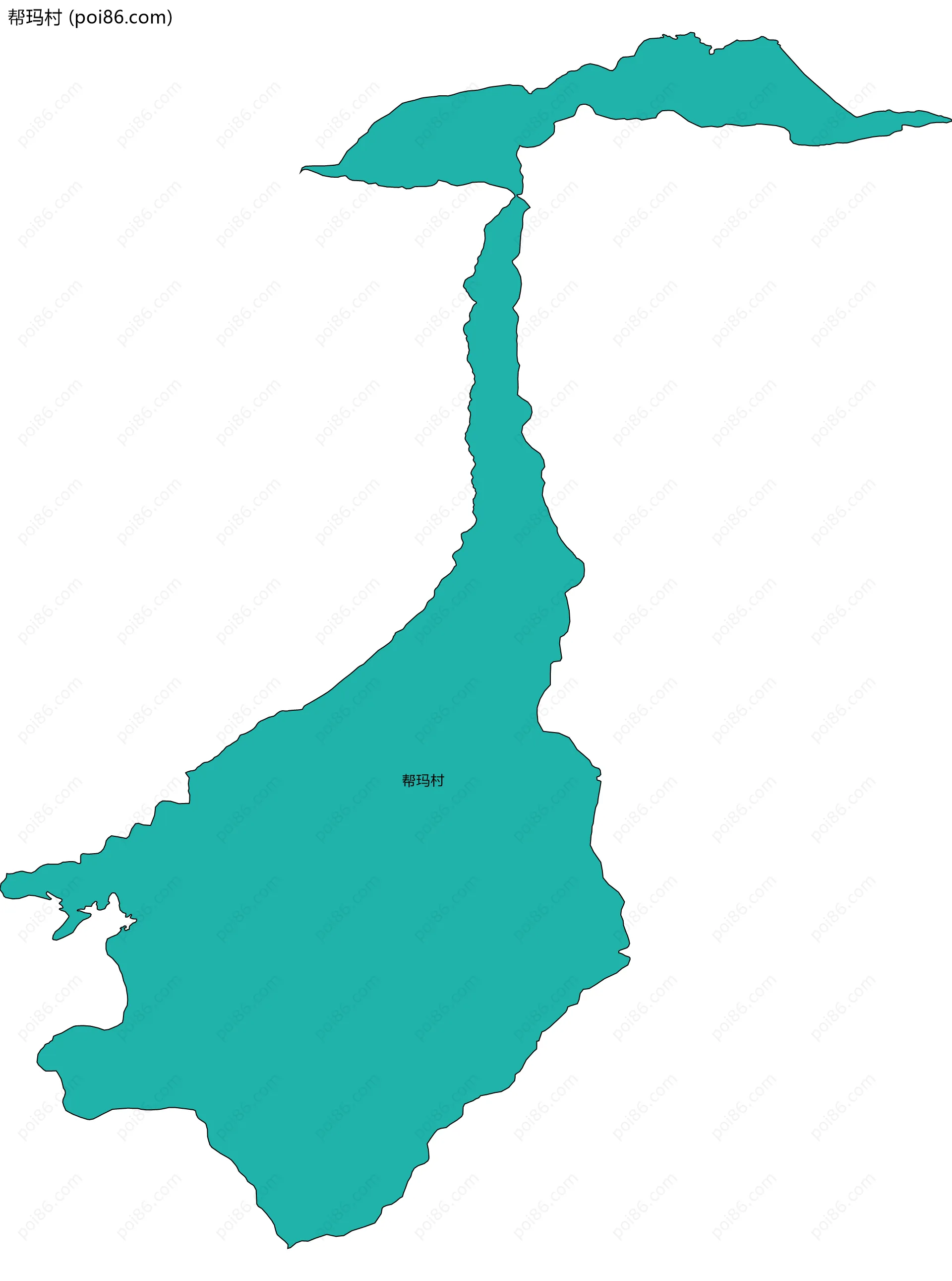 帮玛村边界地图