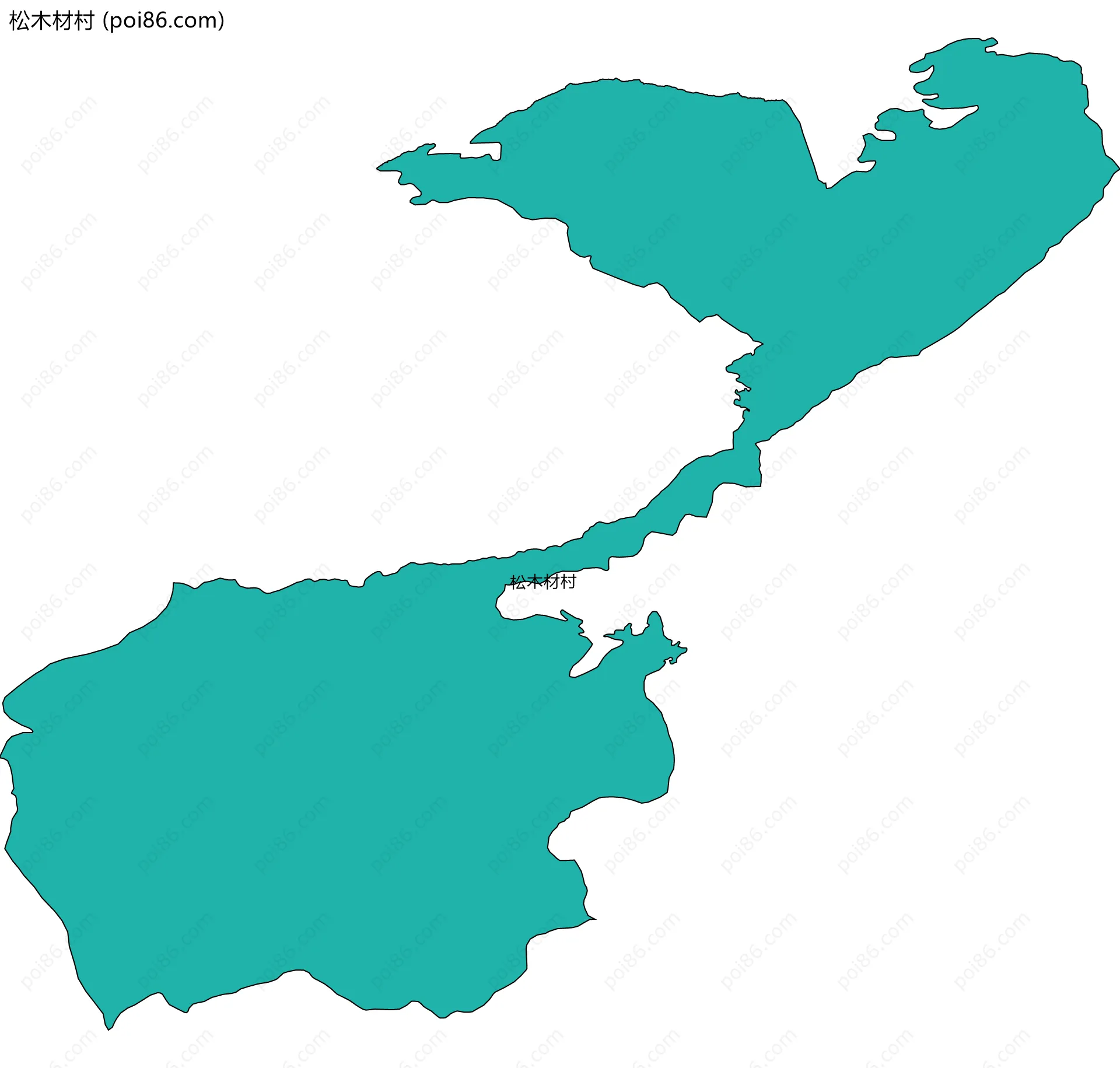 松木材村边界地图