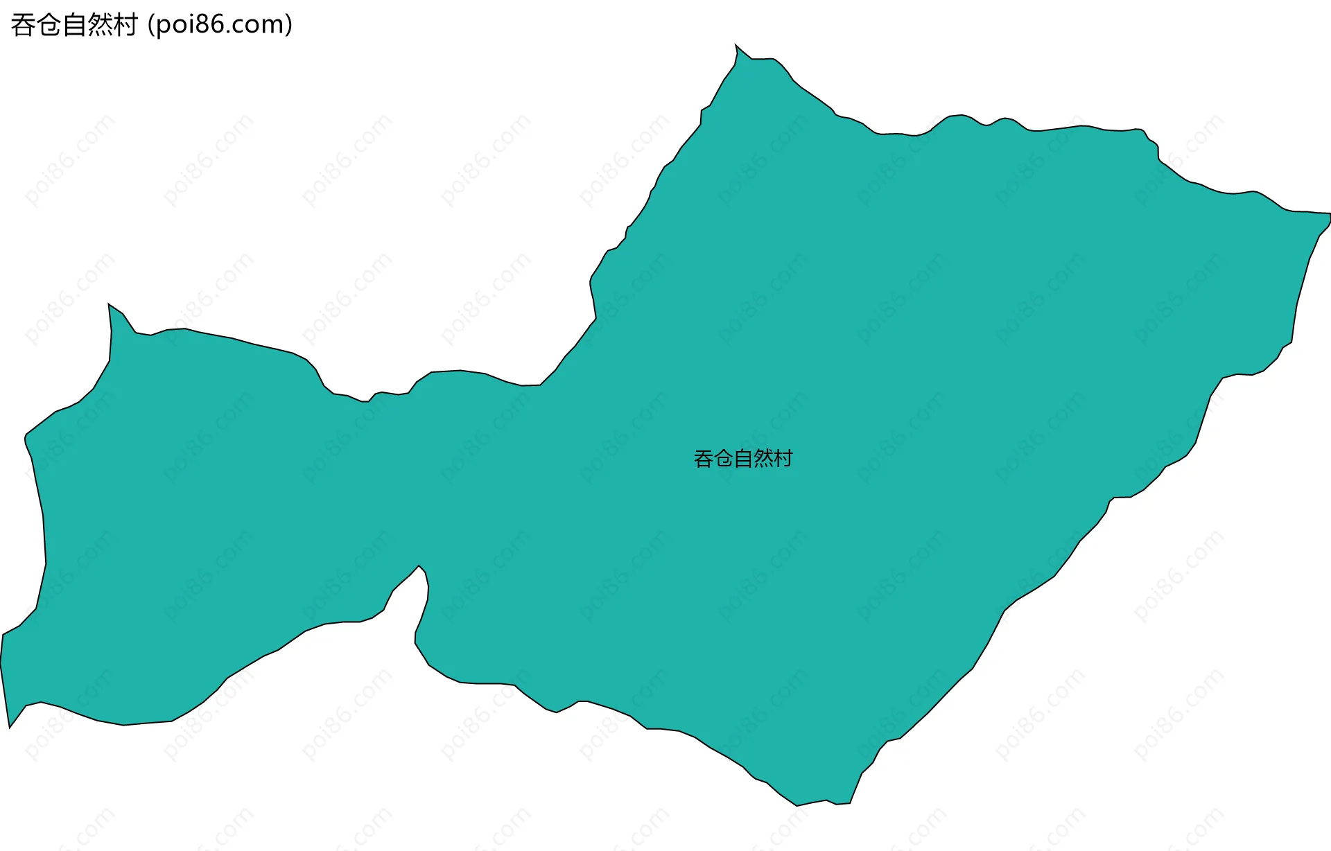 吞仓自然村边界地图