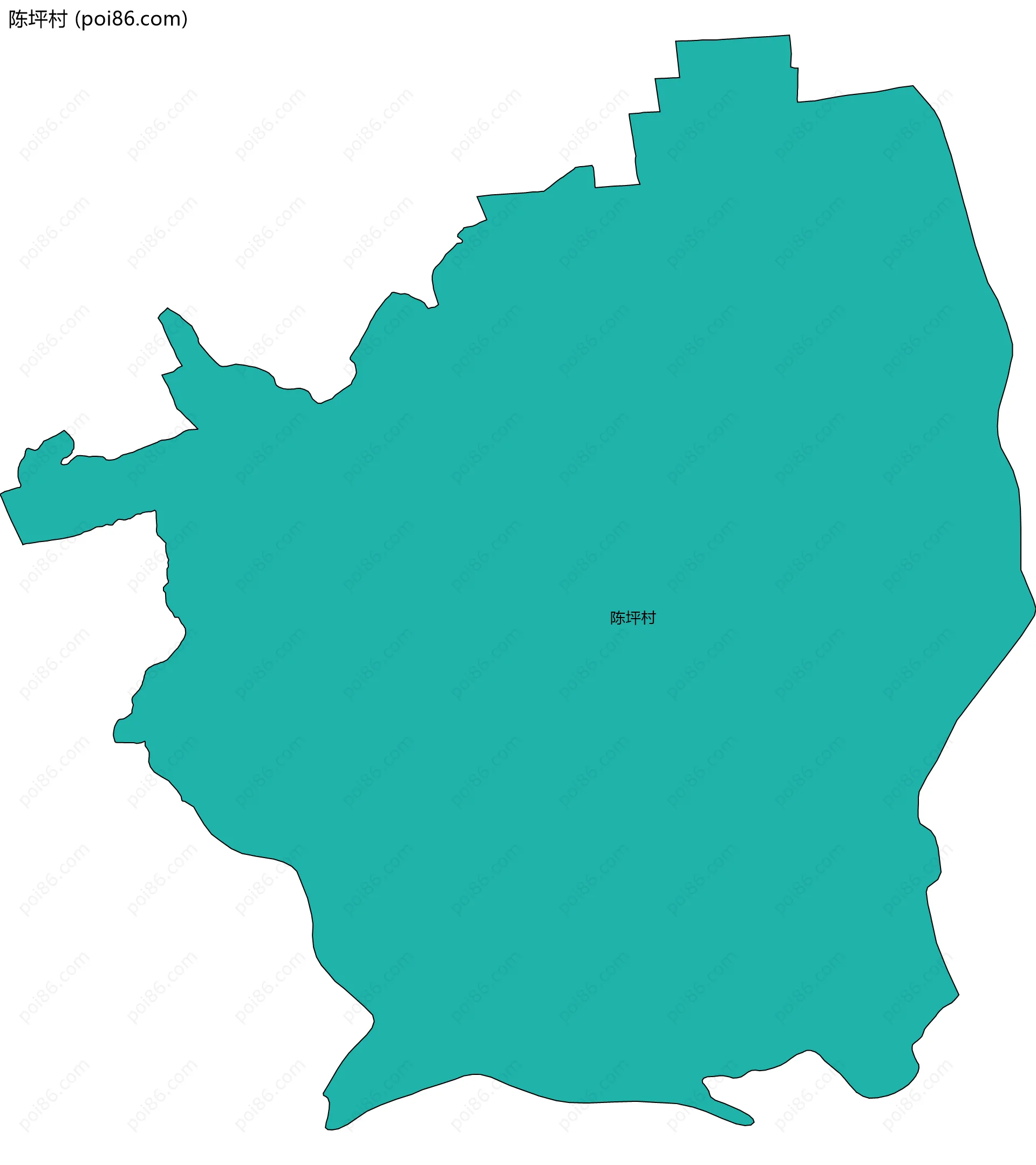 陈坪村边界地图
