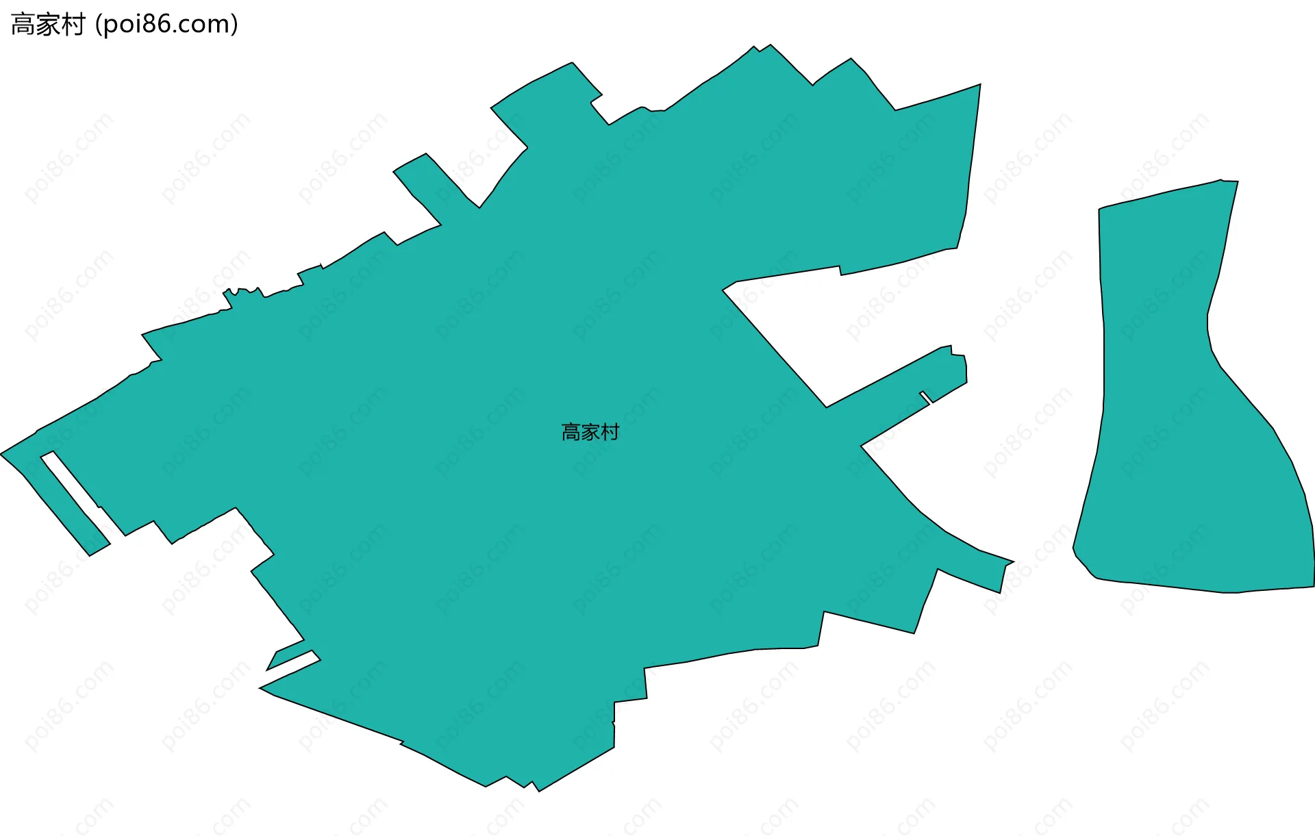 高家村边界地图