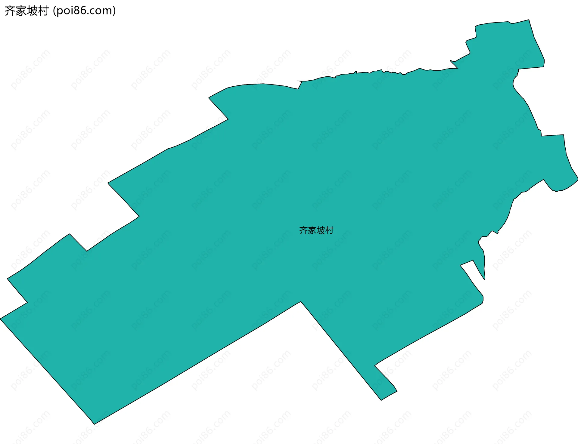 齐家坡村边界地图