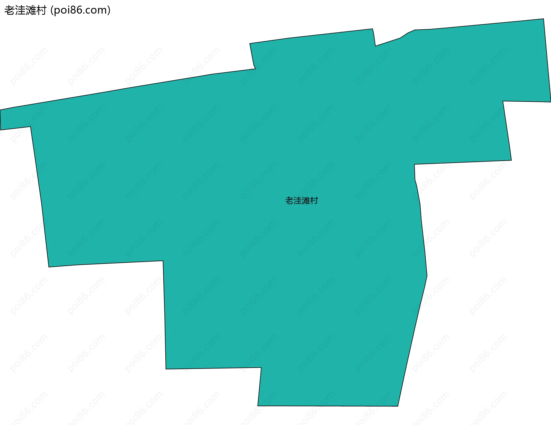 老洼滩村边界地图