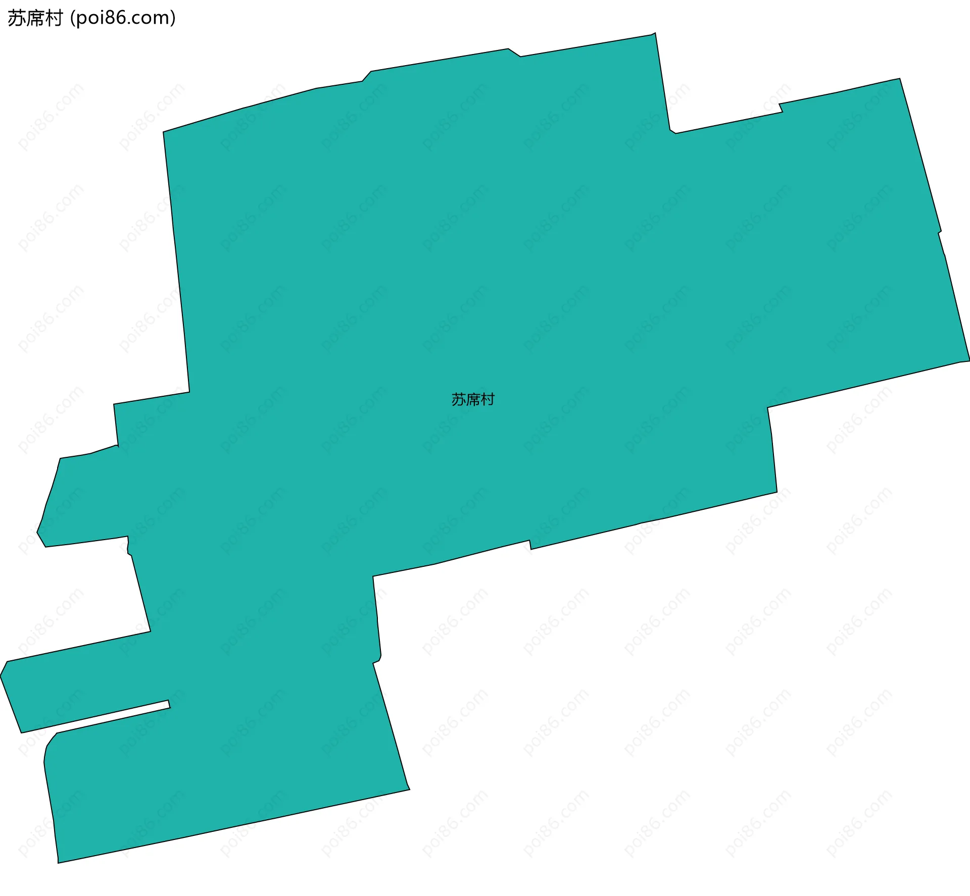 苏席村边界地图